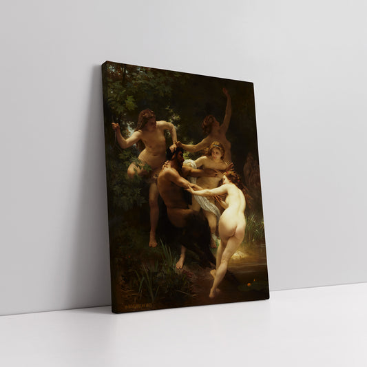 Nymphs and Satyr – William-Adolphe Bouguereau, Classic Art Reproduction