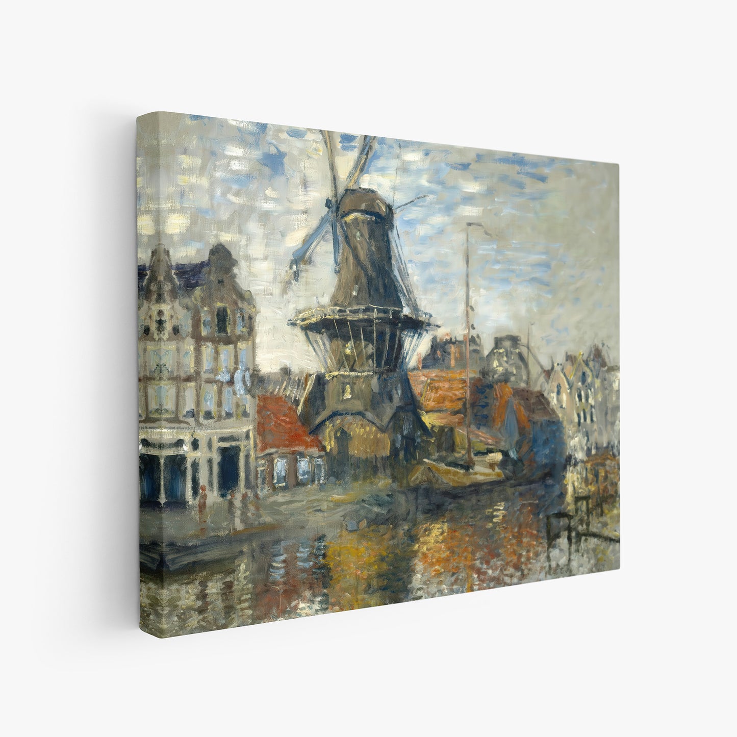The Windmill on the Onbekende Gracht (1874) – Claude Monet - Printed Masterpieces