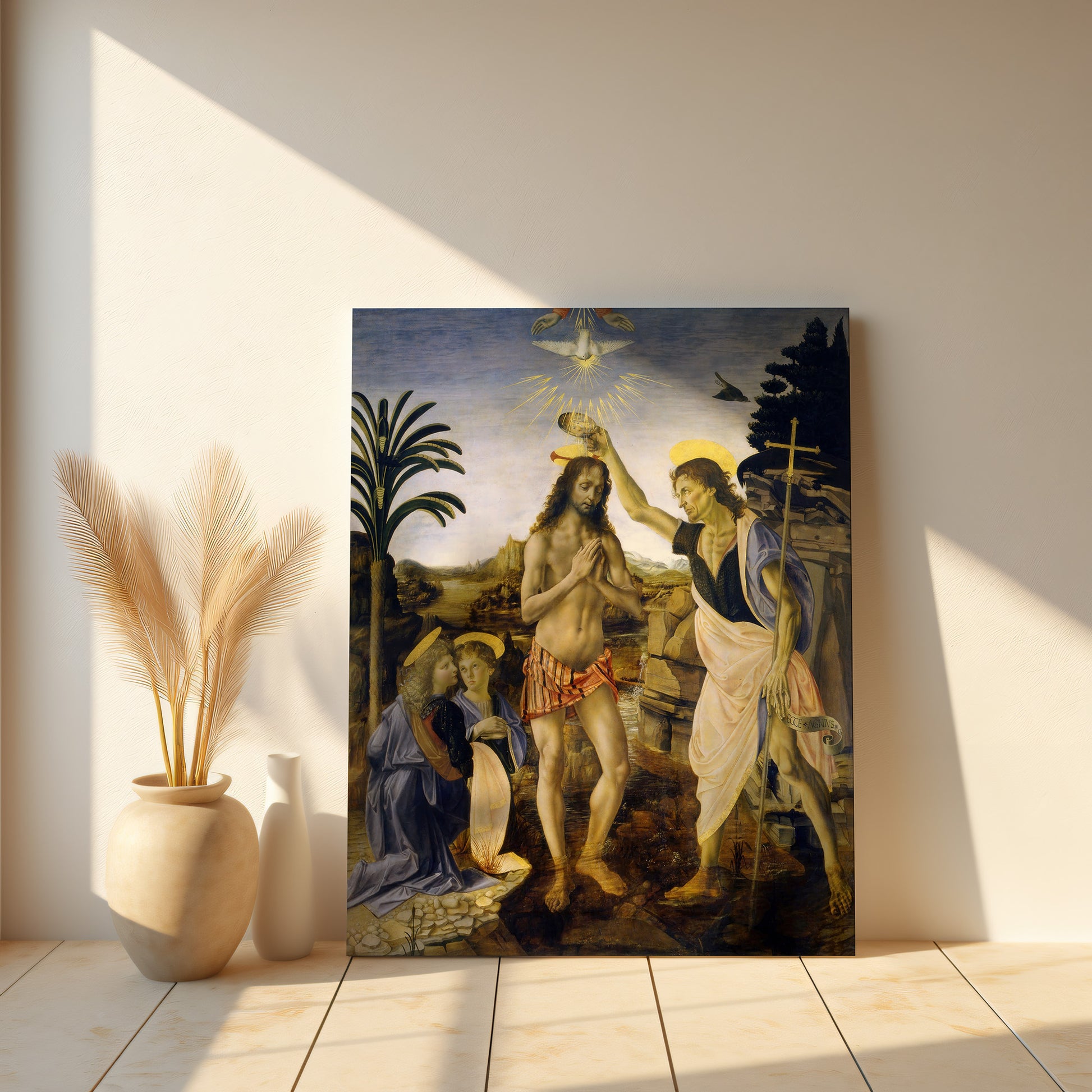 Baptism of Christ – Andrea del Verrocchio, Classic Art Reproduction