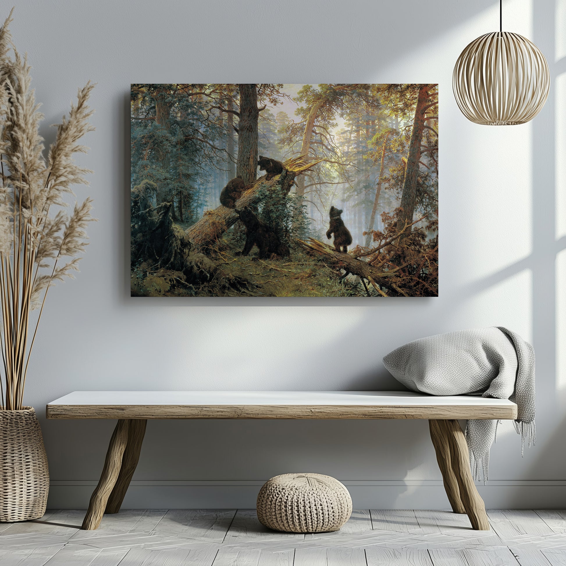 Morning in a Pine Forest – Ivan Shishkin, Classic Art Reproduction