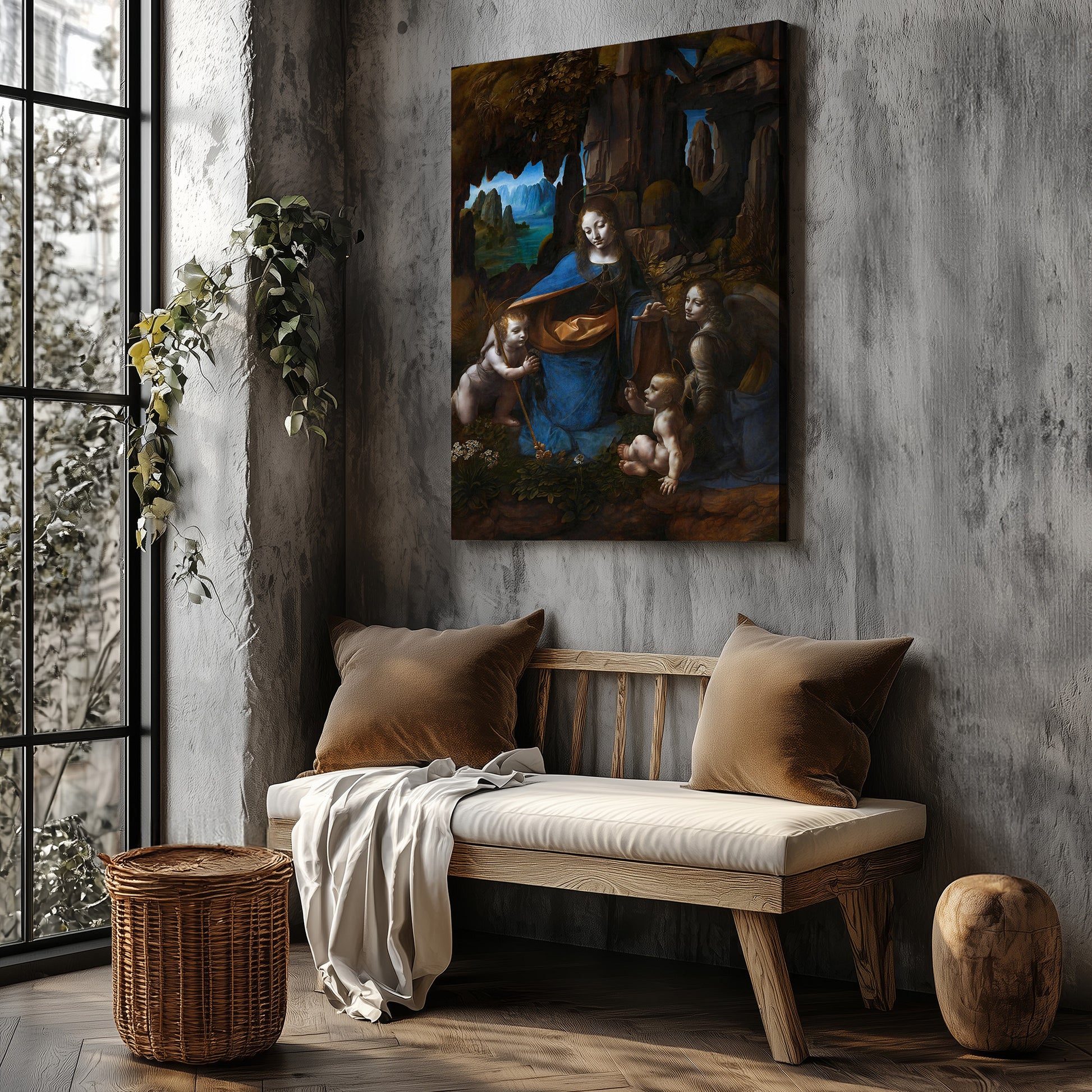 Virgin of the Rocks – Leonardo da Vinci, Classic Art Reproduction