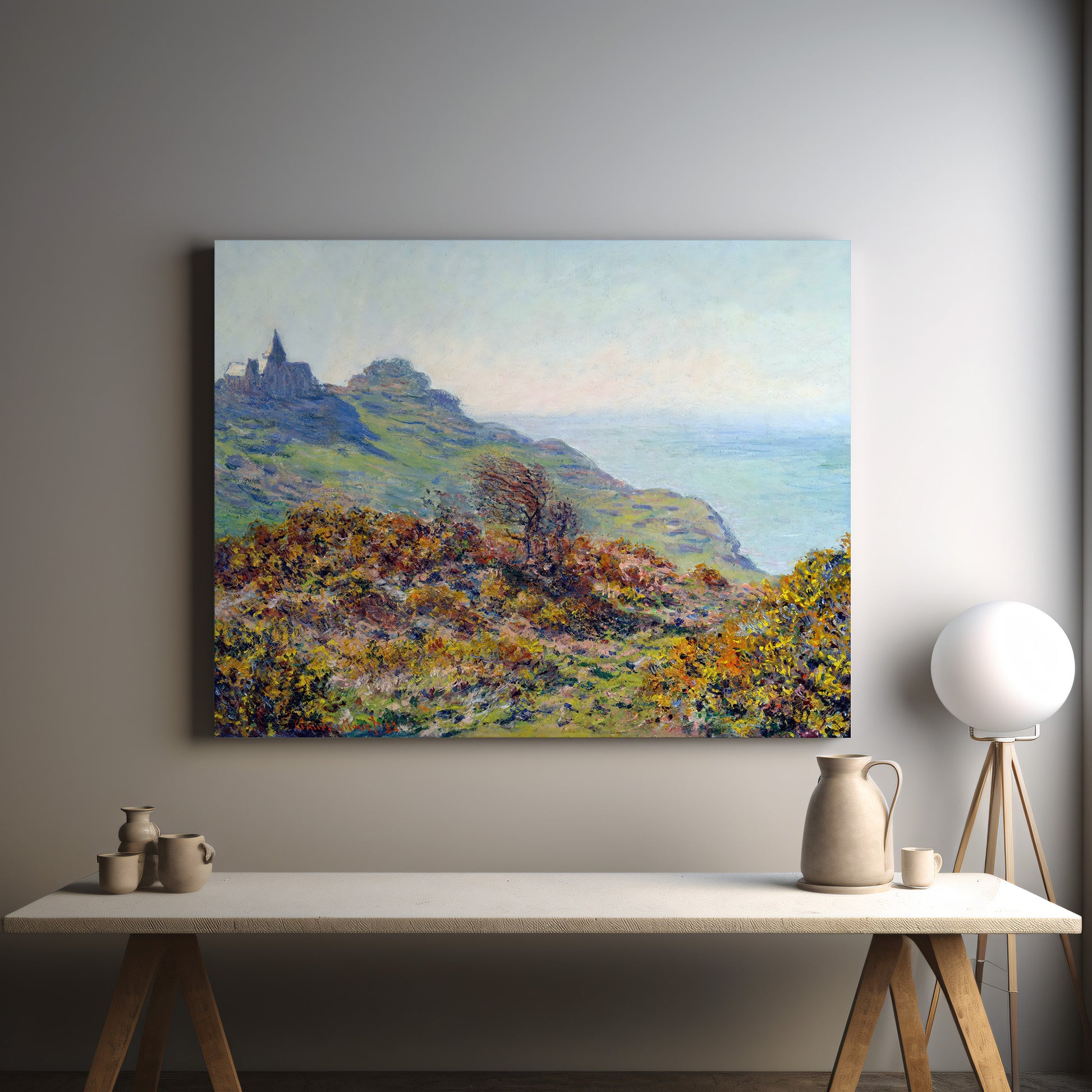 The Varengeville Church and the Moutiers Gorge (1882) – Claude Monet - Printed Masterpieces