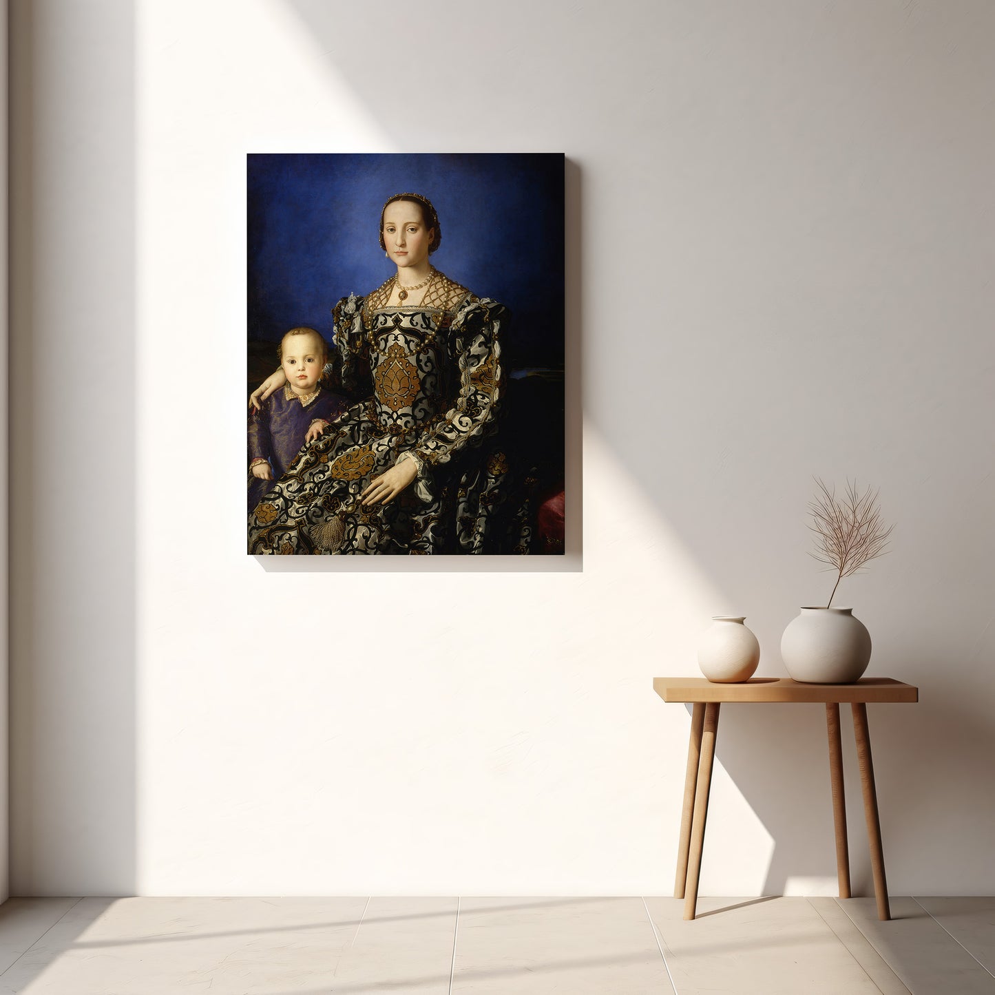 Portrait of Eleonora di Toledo with her son Giovanni – Bronzino, Classic Art Reproduction
