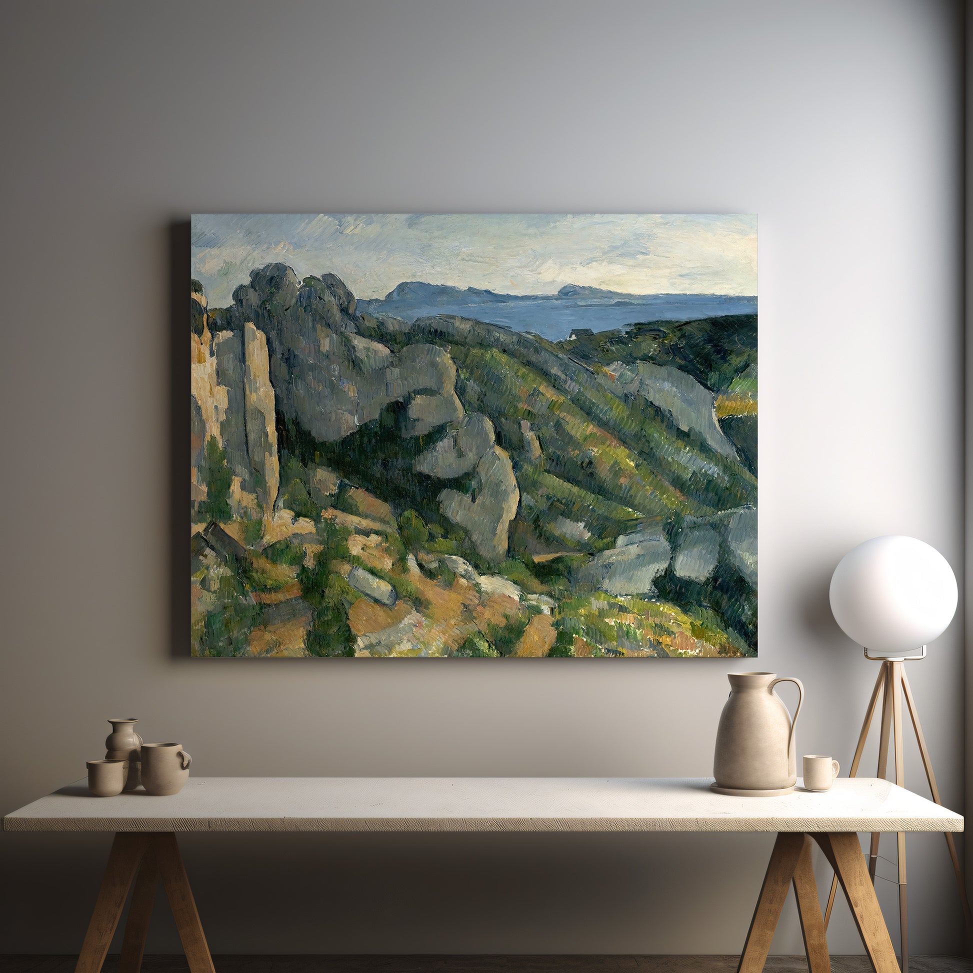 Cliffs in L'Estaque – Paul Cézanne, Classic Art Reproduction