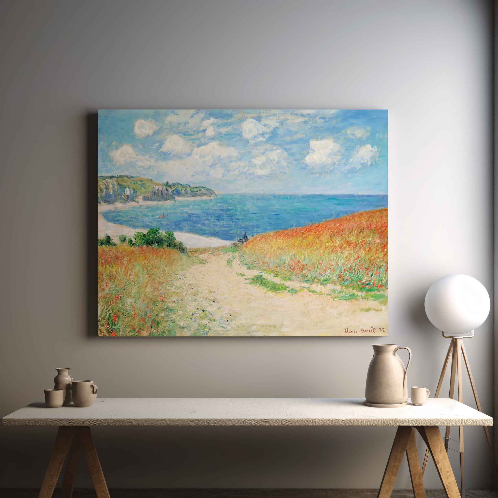 Path in the Wheat Fields at Pourville (1882) – Claude Monet - Printed Masterpieces
