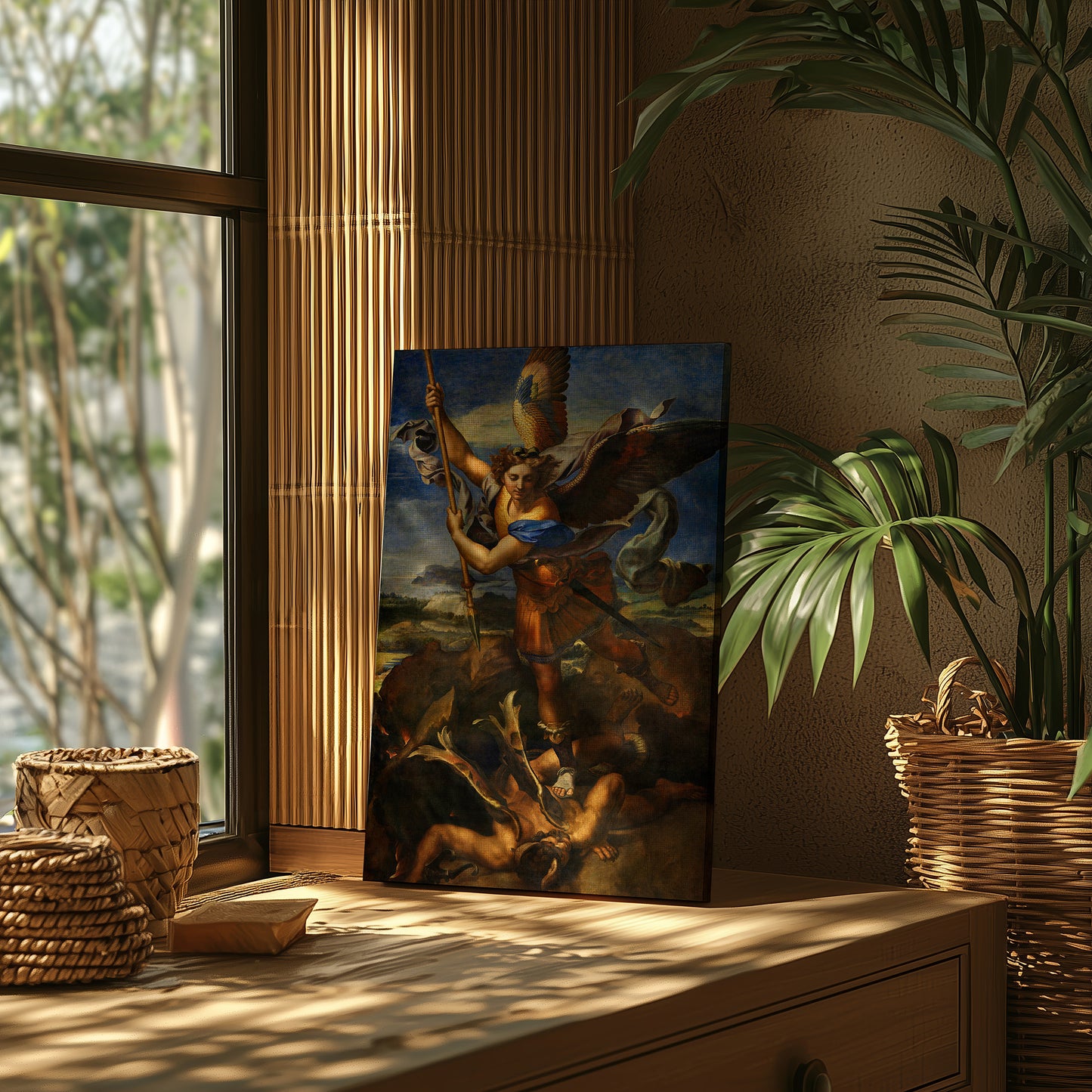 Saint Michael Vanquishing Satan (1518) – Raphael Santi