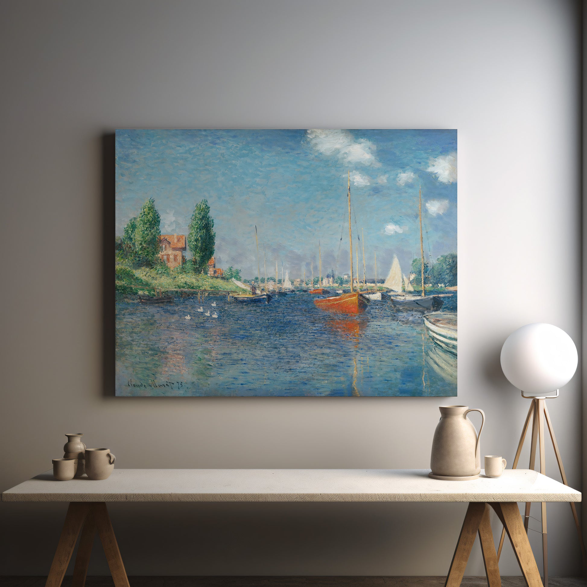 Red Boats (1875) – Claude Monet - Printed Masterpieces