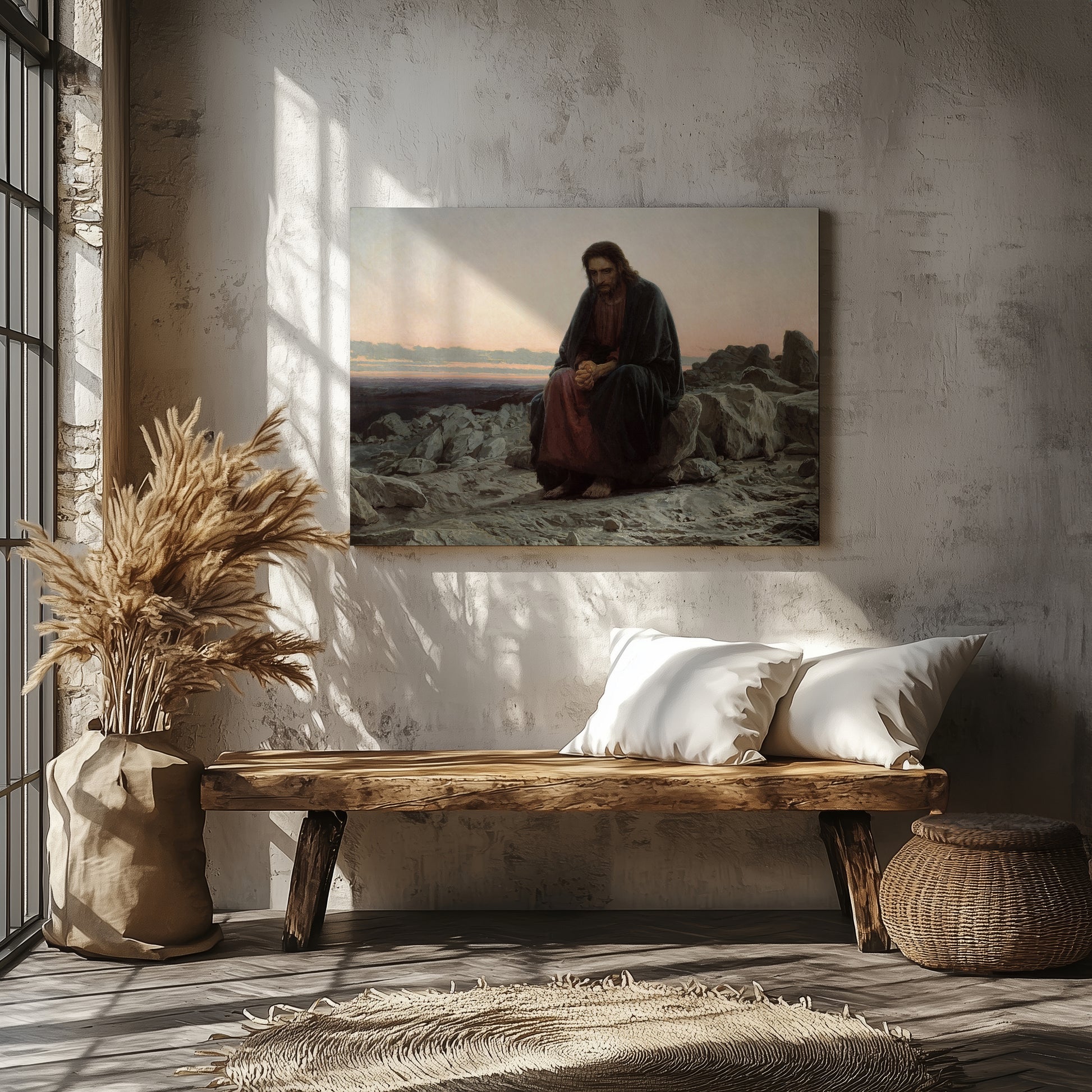 Christ in the Desert – Ivan Kramskoy, Classic Art Reproduction
