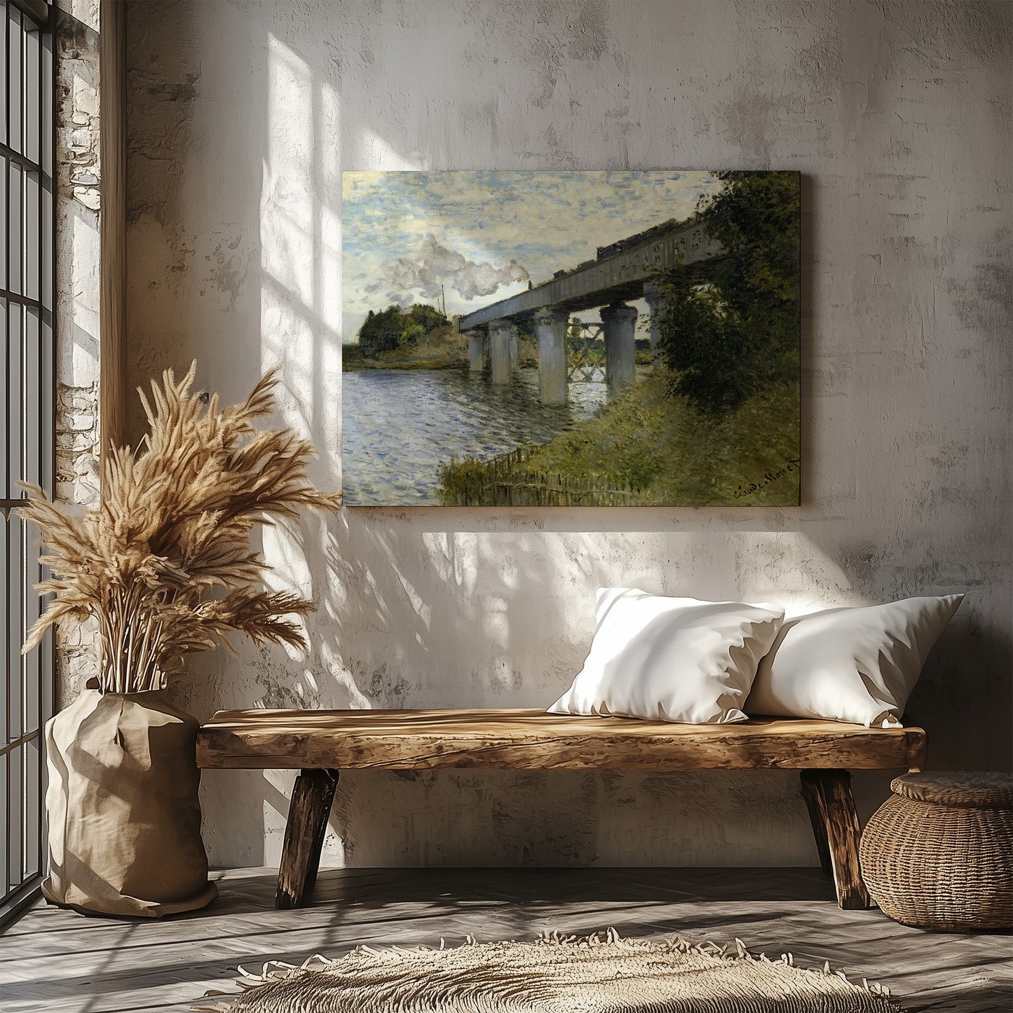 The Railroad bridge in Argenteuil (1873–1874) – Claude Monet