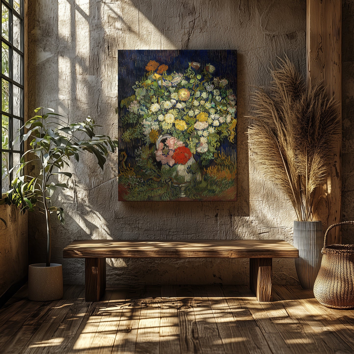 Bouquet of Flowers in a Vase (1890) – Vincent van Gogh