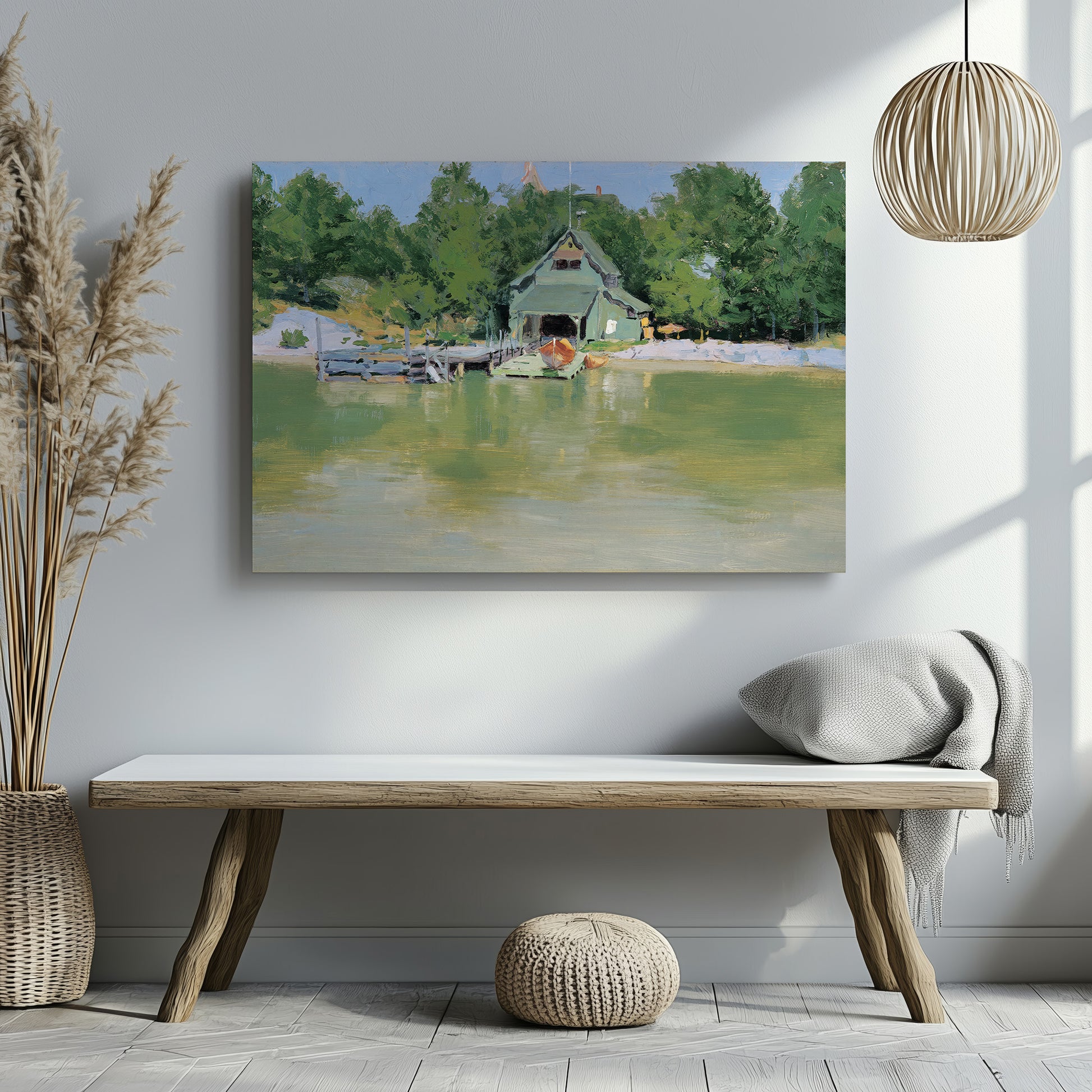 Boat House at Ingleneuk (1903) – Frederic Remington - Printed Masterpieces