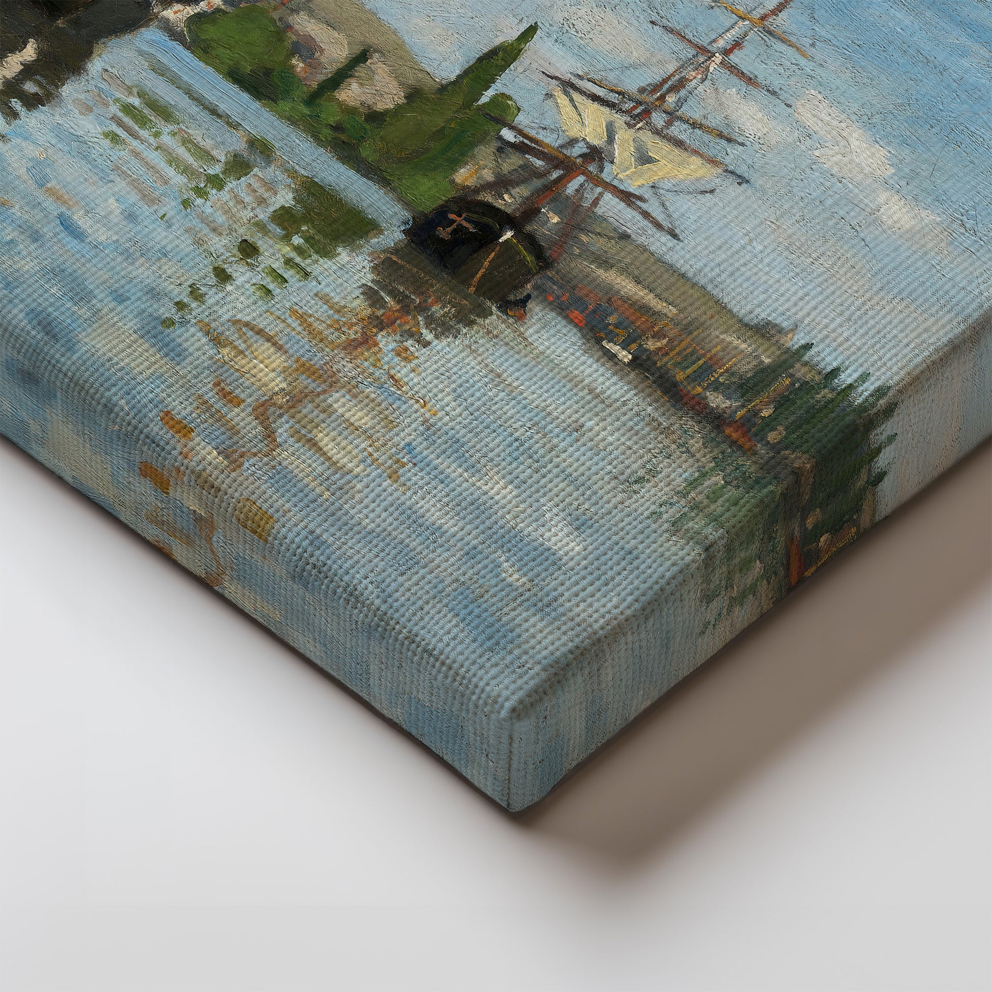 Ships Riding on the Seine at Rouen (1872–1873) – Claude Monet - Printed Masterpieces