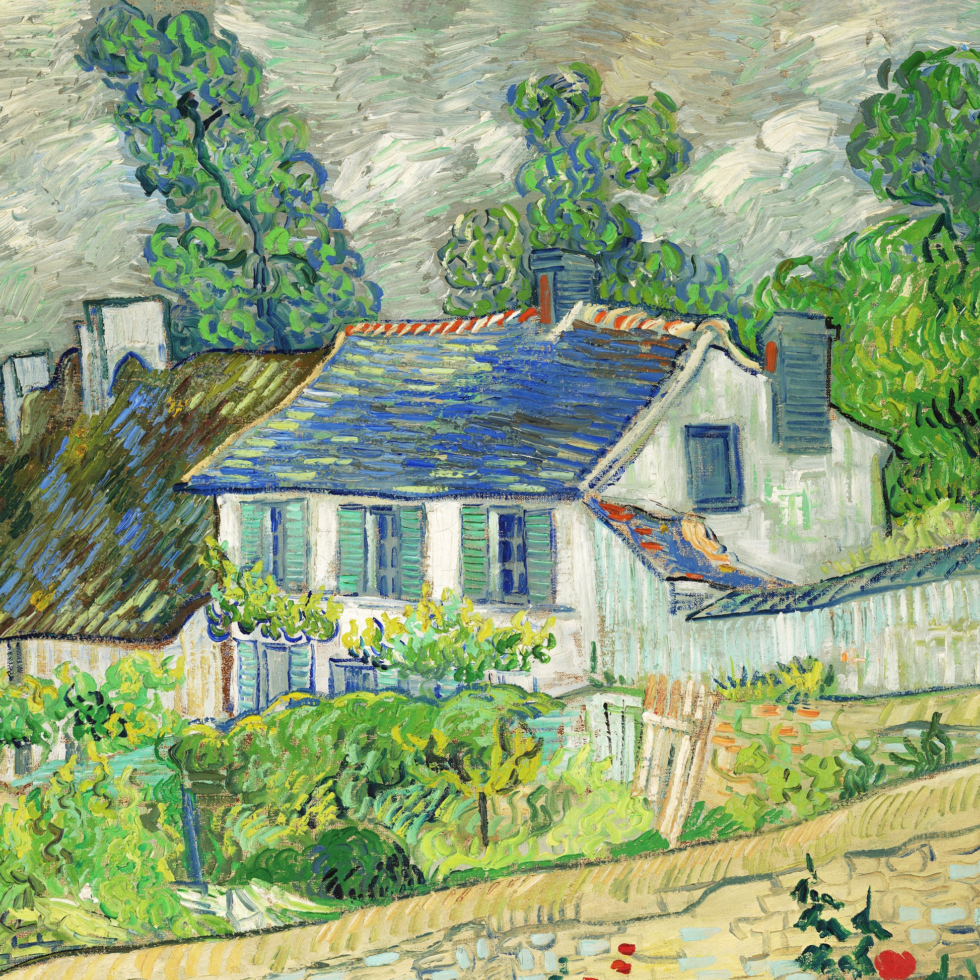 Houses at Auvers (1890) – Vincent van Gogh
