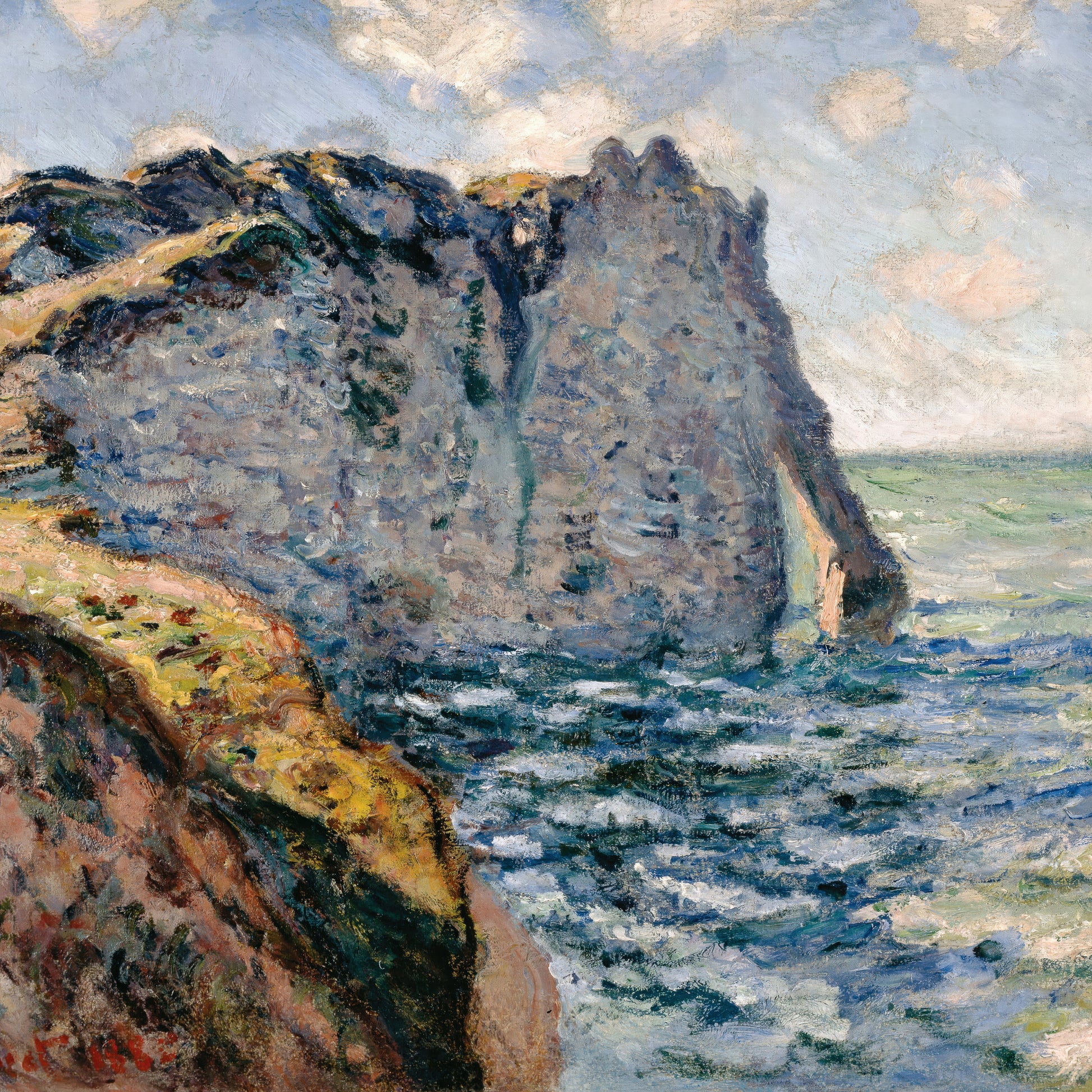 The Cliff of Aval (1885) – Claude Monet - Printed Masterpieces