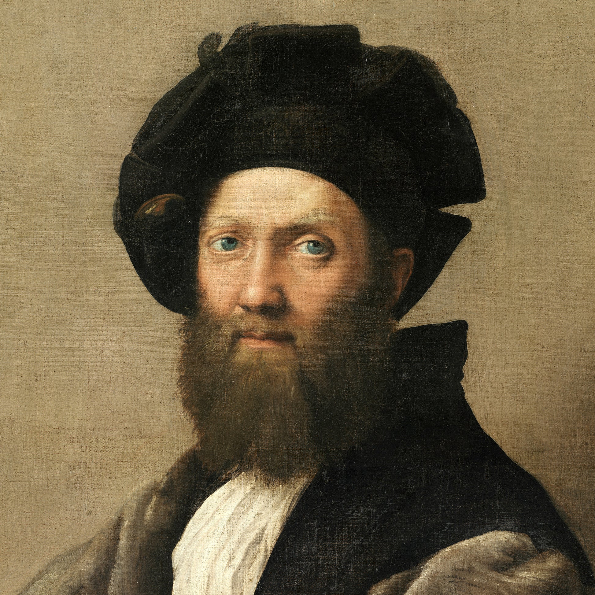 Portrait of Baldassare Castiglione – Raphael Santi, Classic Art Reproduction