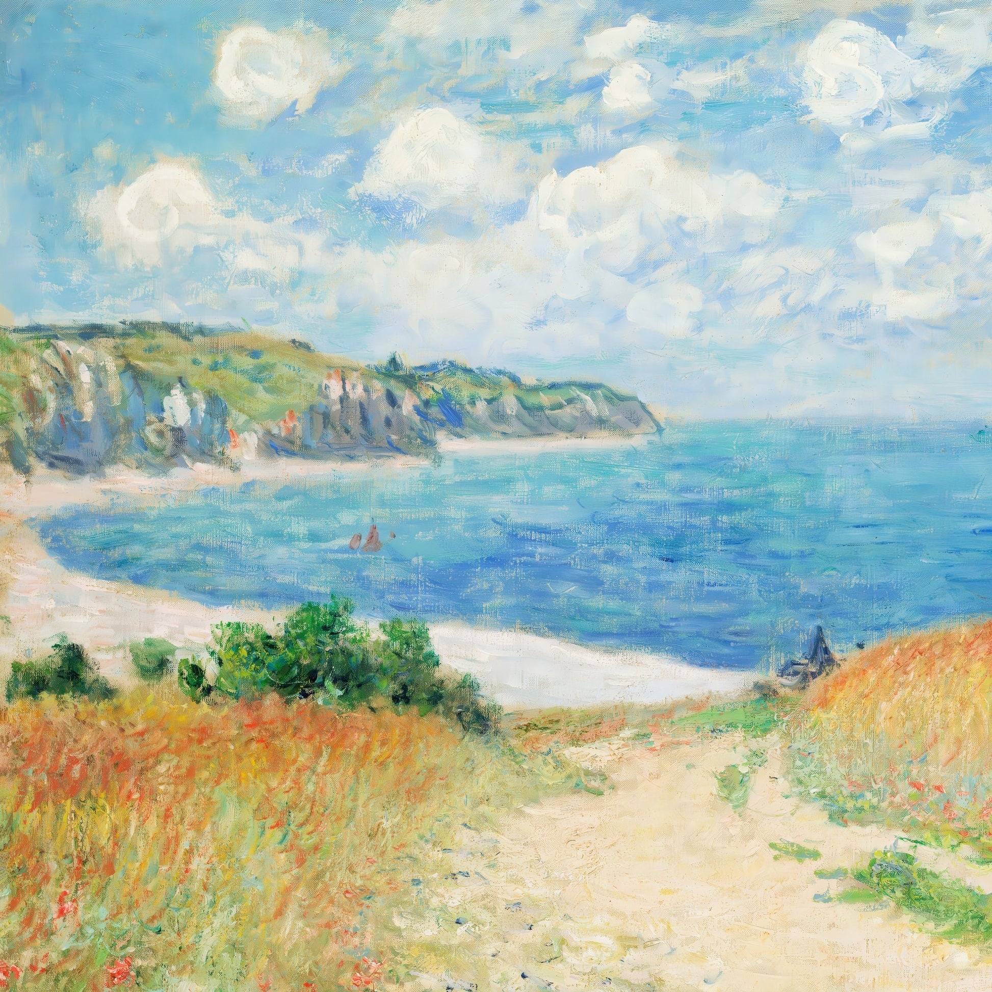 Path in the Wheat Fields at Pourville (1882) – Claude Monet - Printed Masterpieces