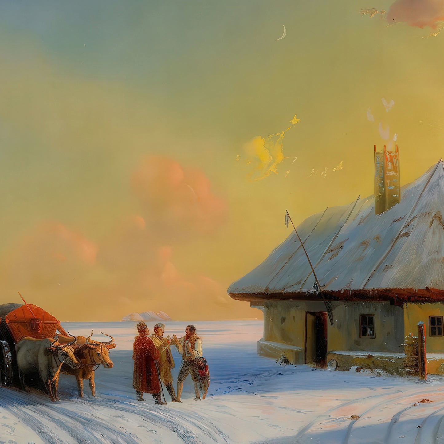 Chumaks in Ukraine (1850) – Ivan Aivazovsky