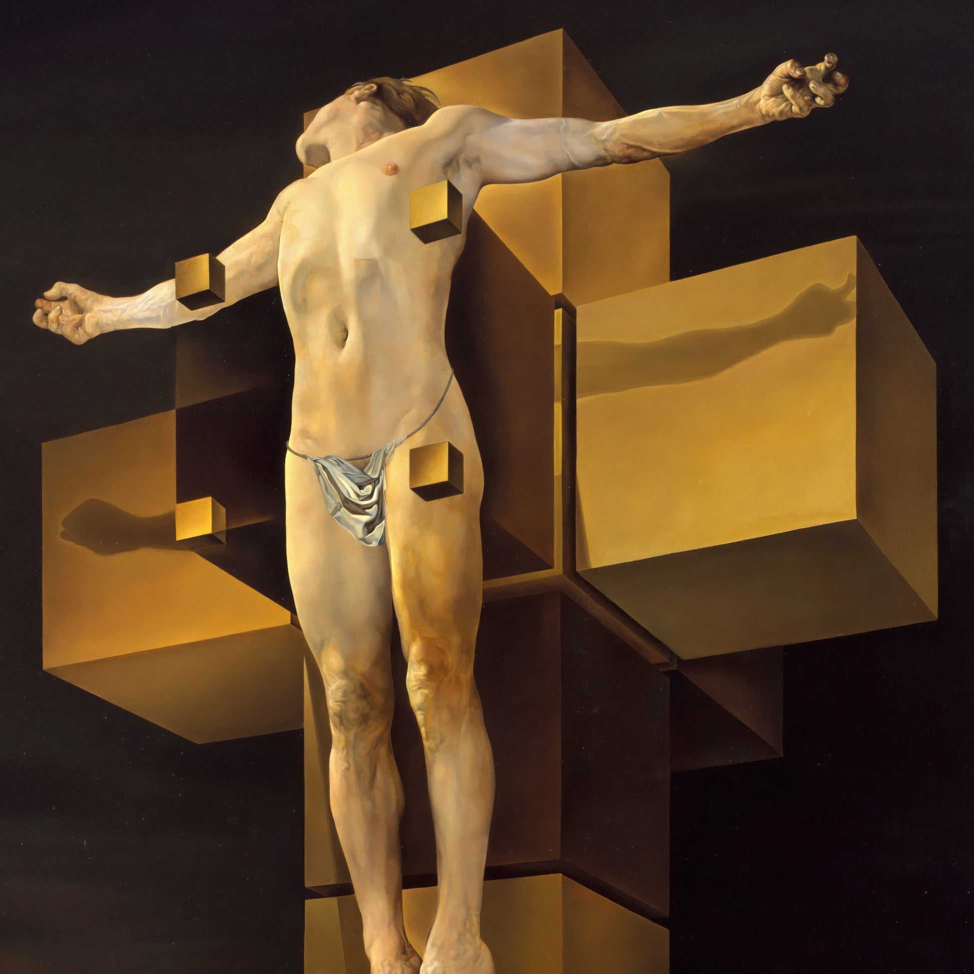 Crucifixion (Corpus Hypercubus) – Salvador Dalí, Classic Art Reproduction