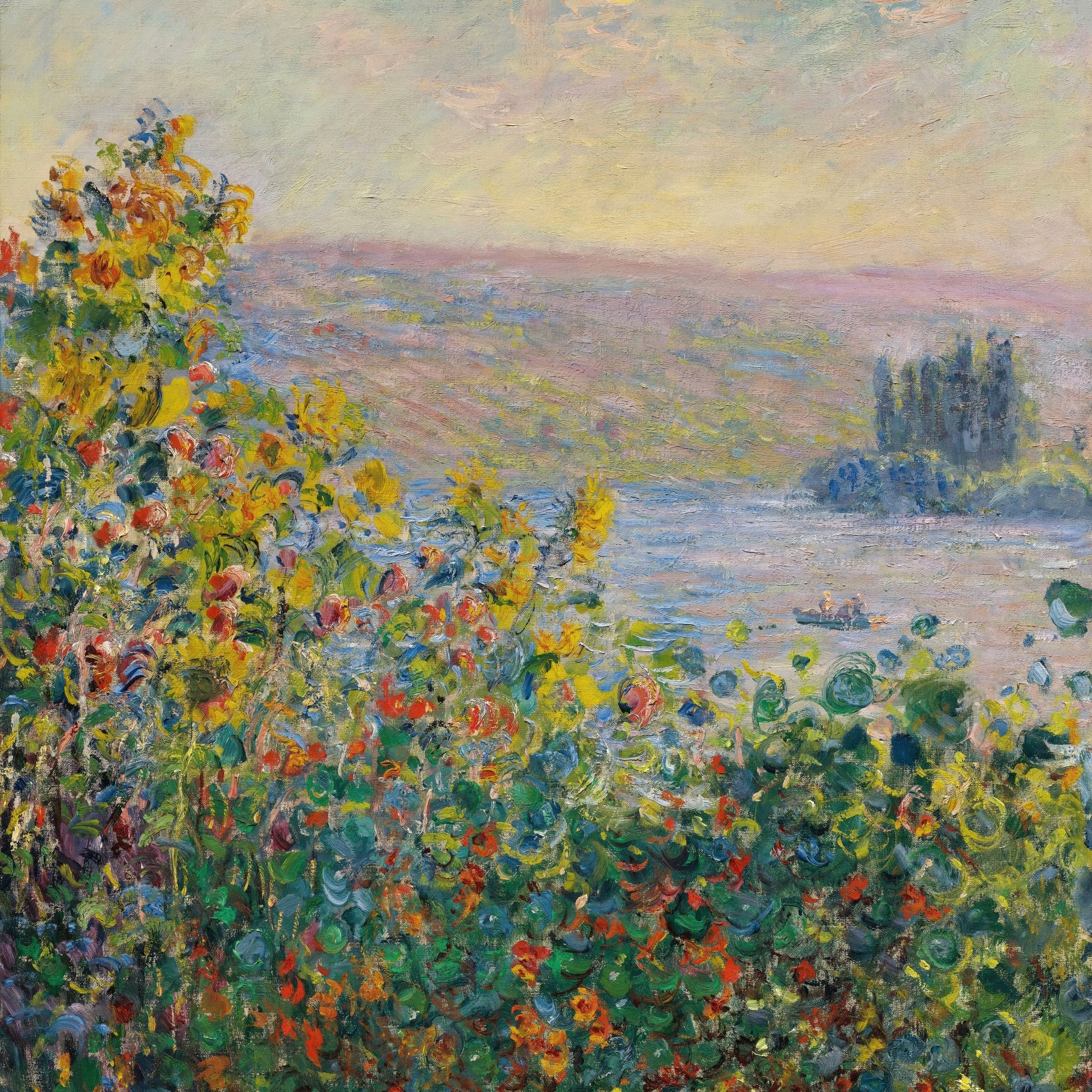 Flower Beds at Vétheuil (1881) – Claude Monet - Printed Masterpieces