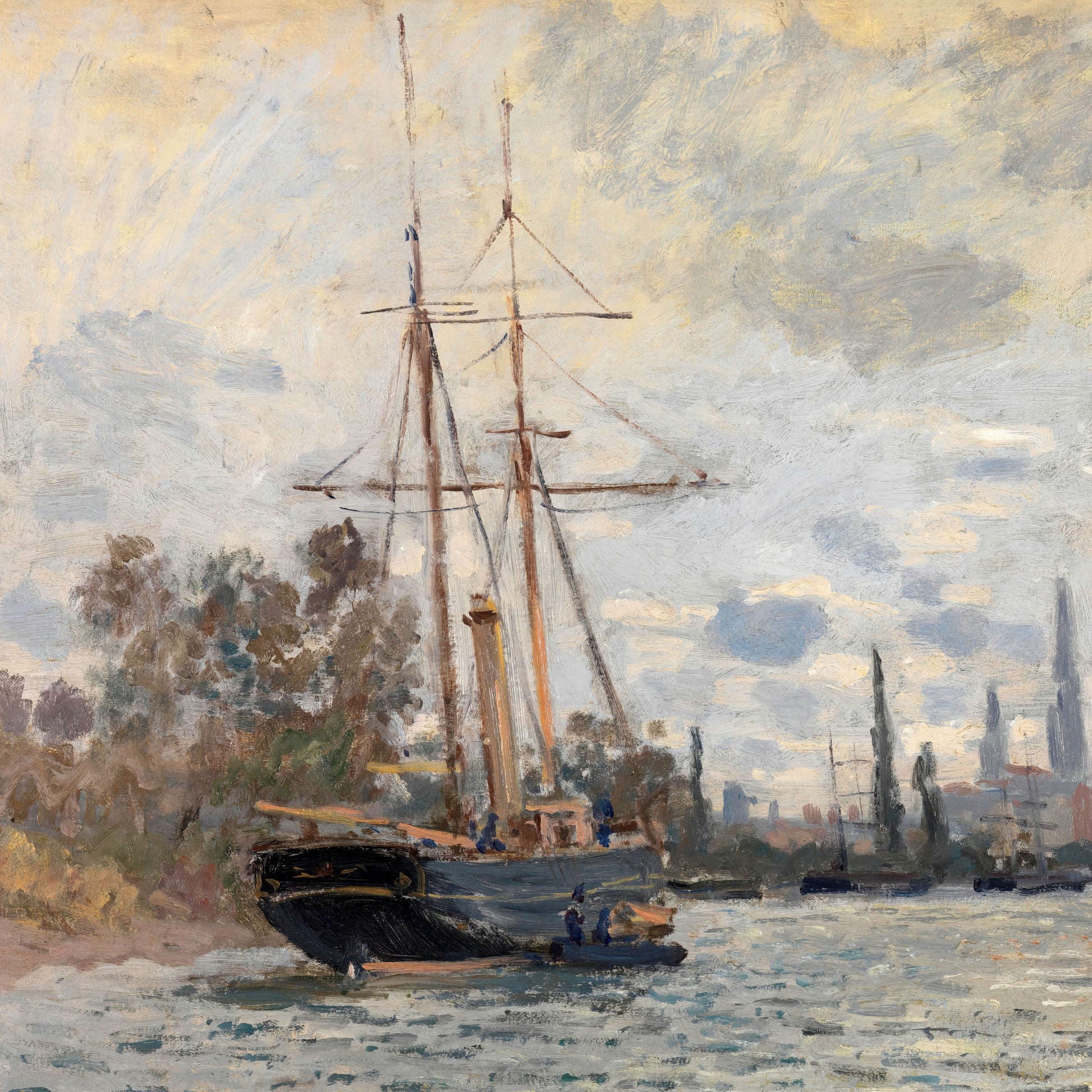 The Seine near Rouen (1874) – Claude Monet - Printed Masterpieces