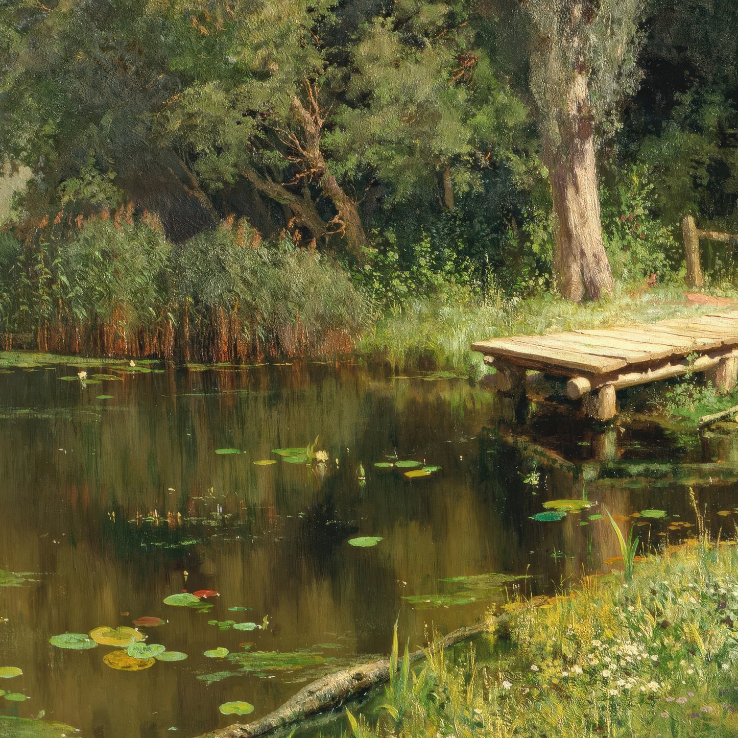 Overgrown Pond – Vasily Polenov, Classic Art Reproduction