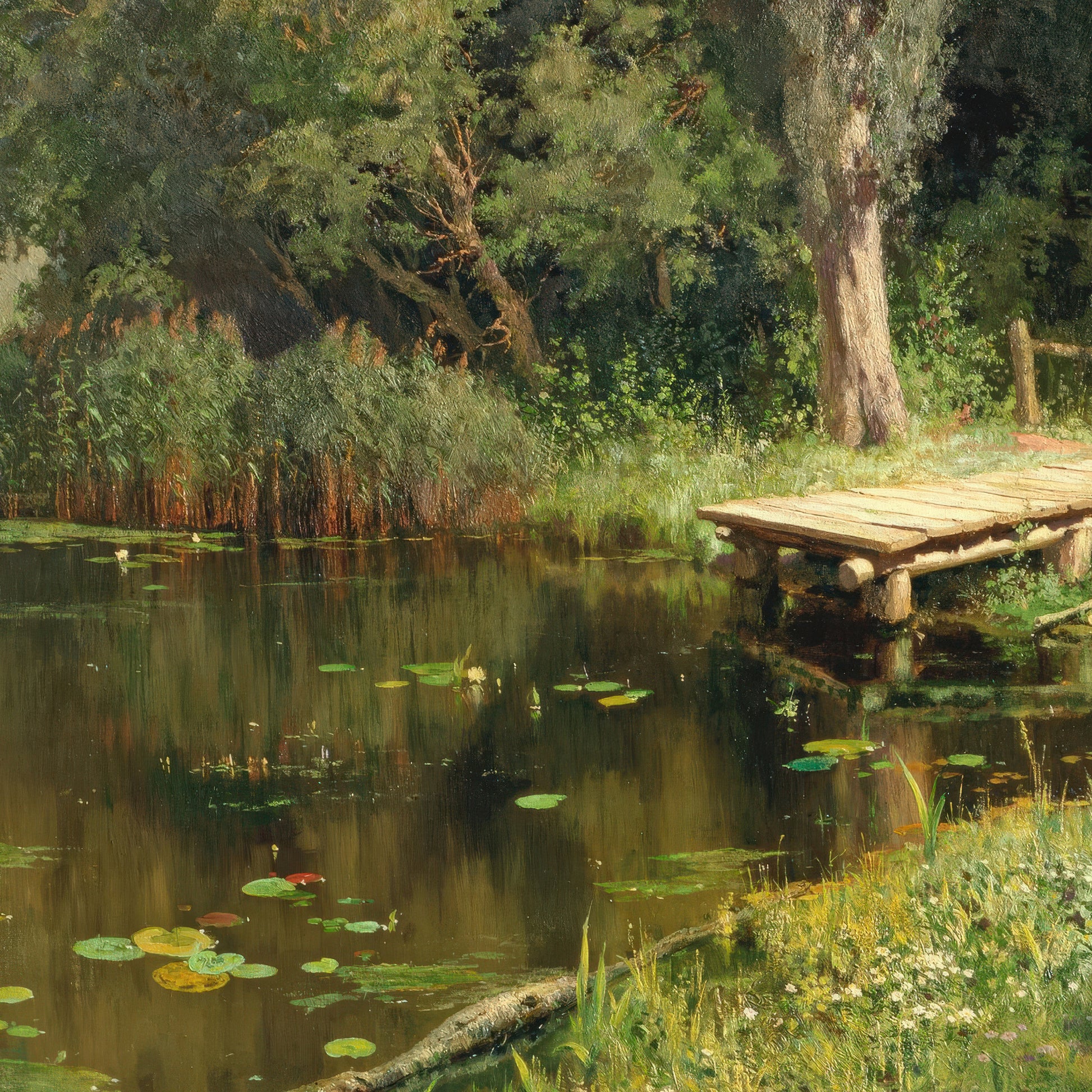 Overgrown Pond – Vasily Polenov, Classic Art Reproduction