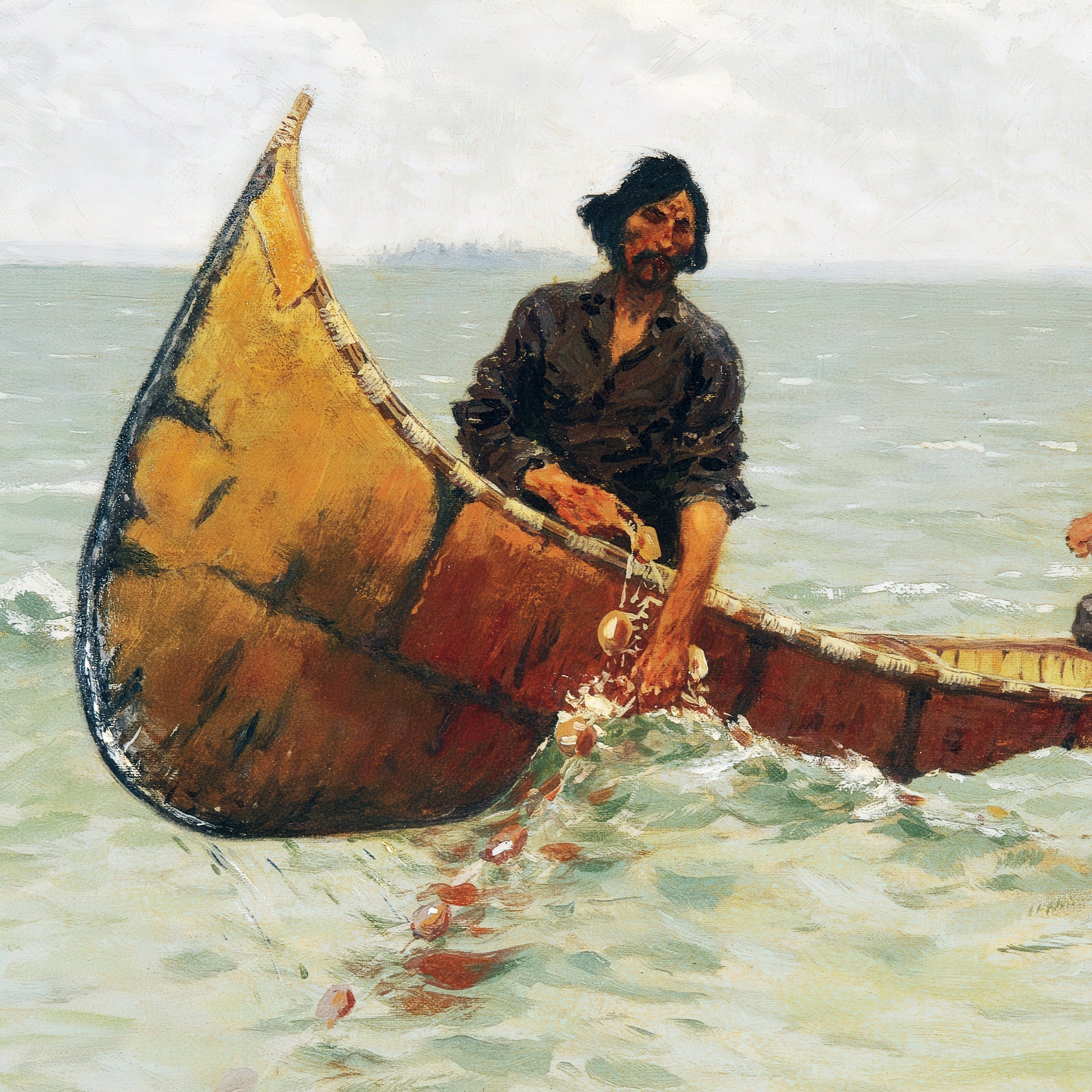 Hauling the Gill Net (1905) – Frederic Remington - Printed Masterpieces
