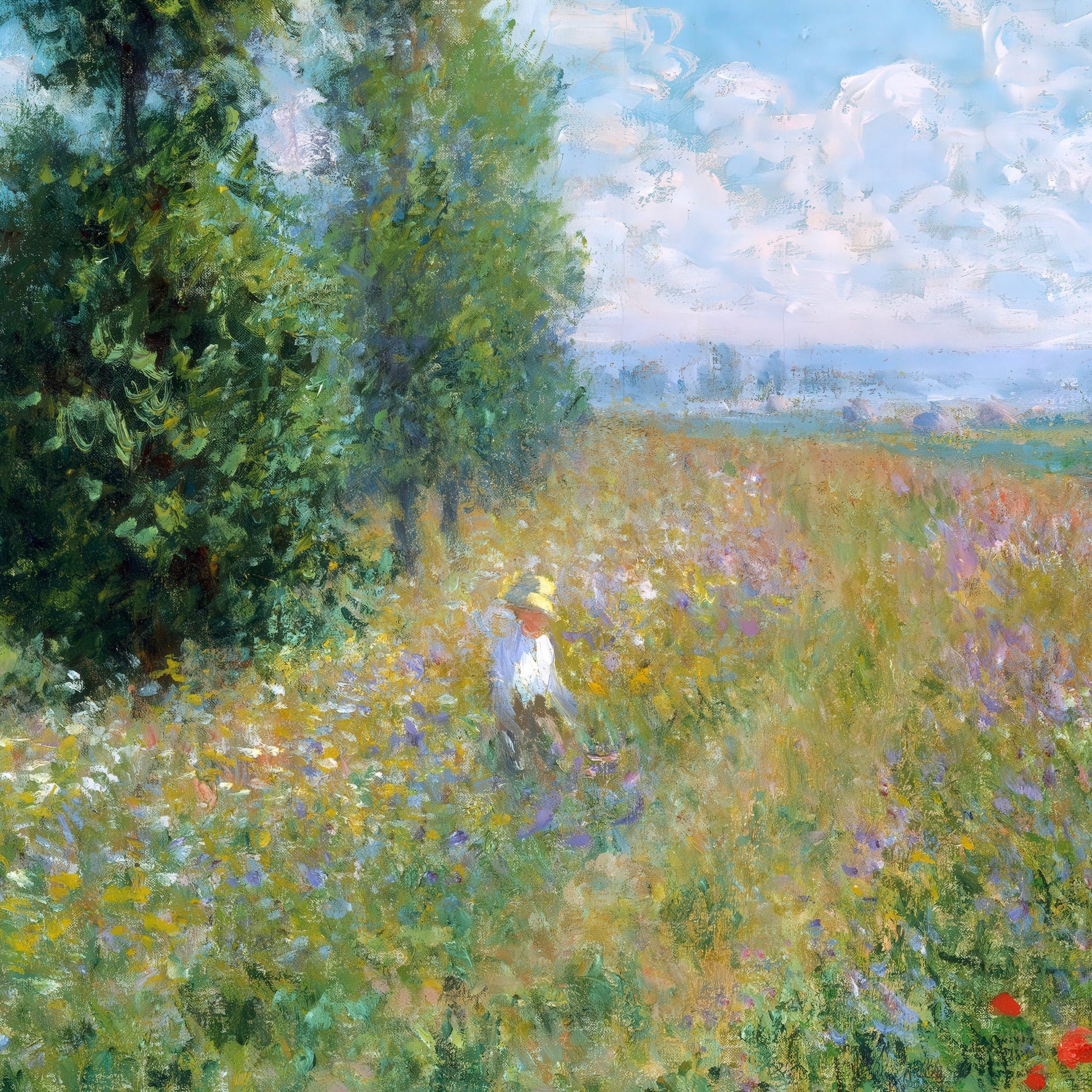 Meadow with Poplars (1875) – Claude Monet - Printed Masterpieces