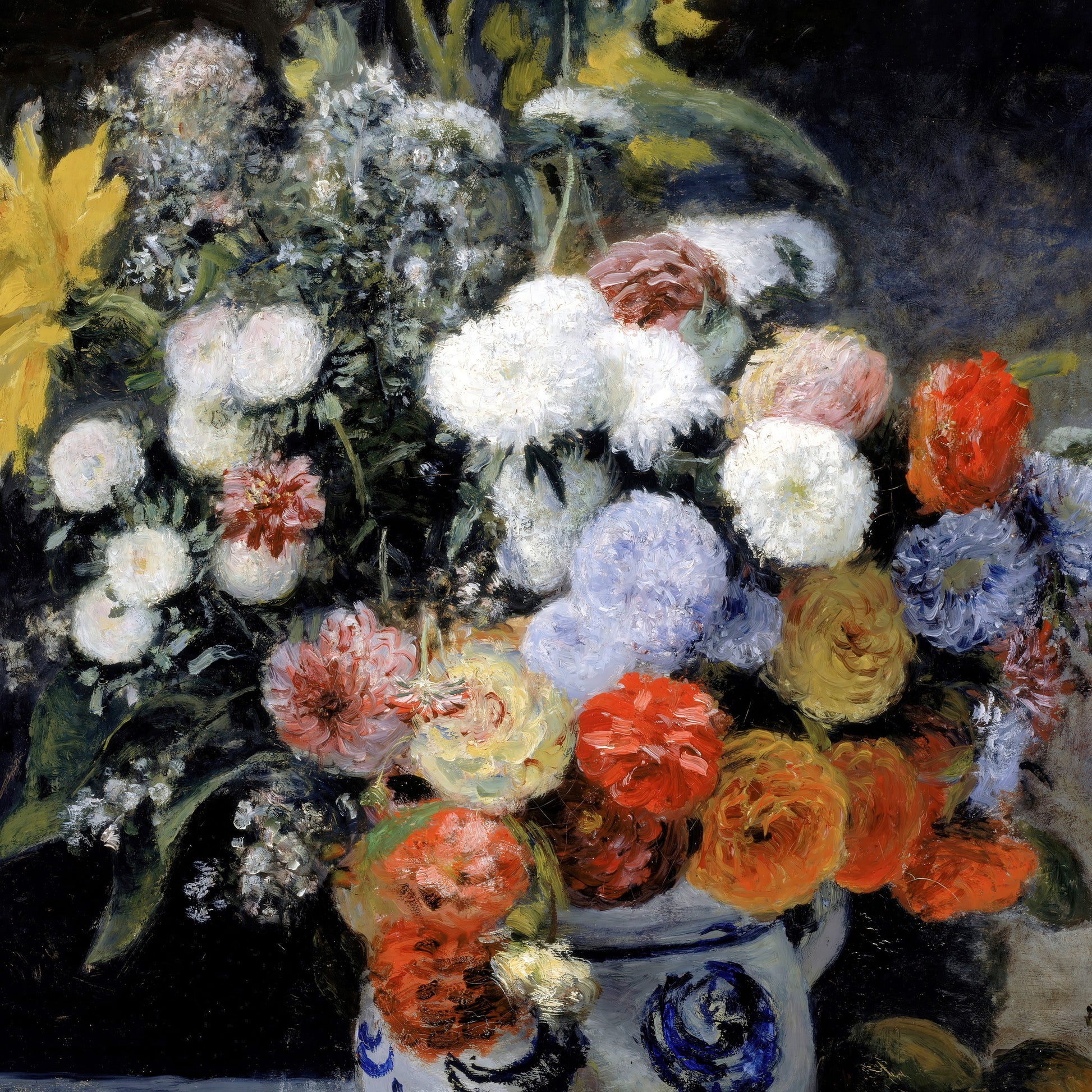 Mixed Flowers in an Earthenware Pot (1869) – Pierre - Auguste Renoir - Printed Masterpieces
