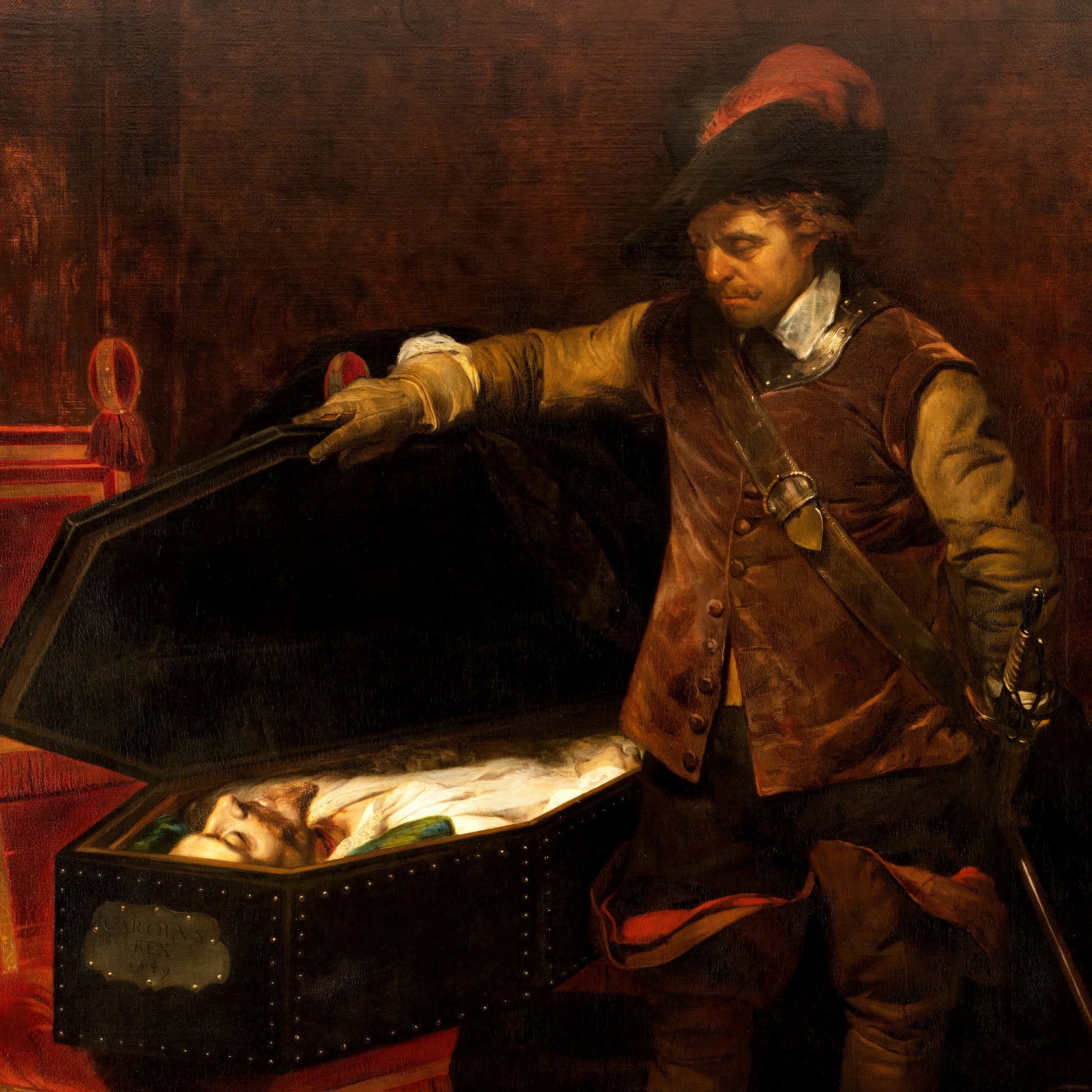 Cromwell before the Coffin of Charles I (1831) – Paul Delaroche