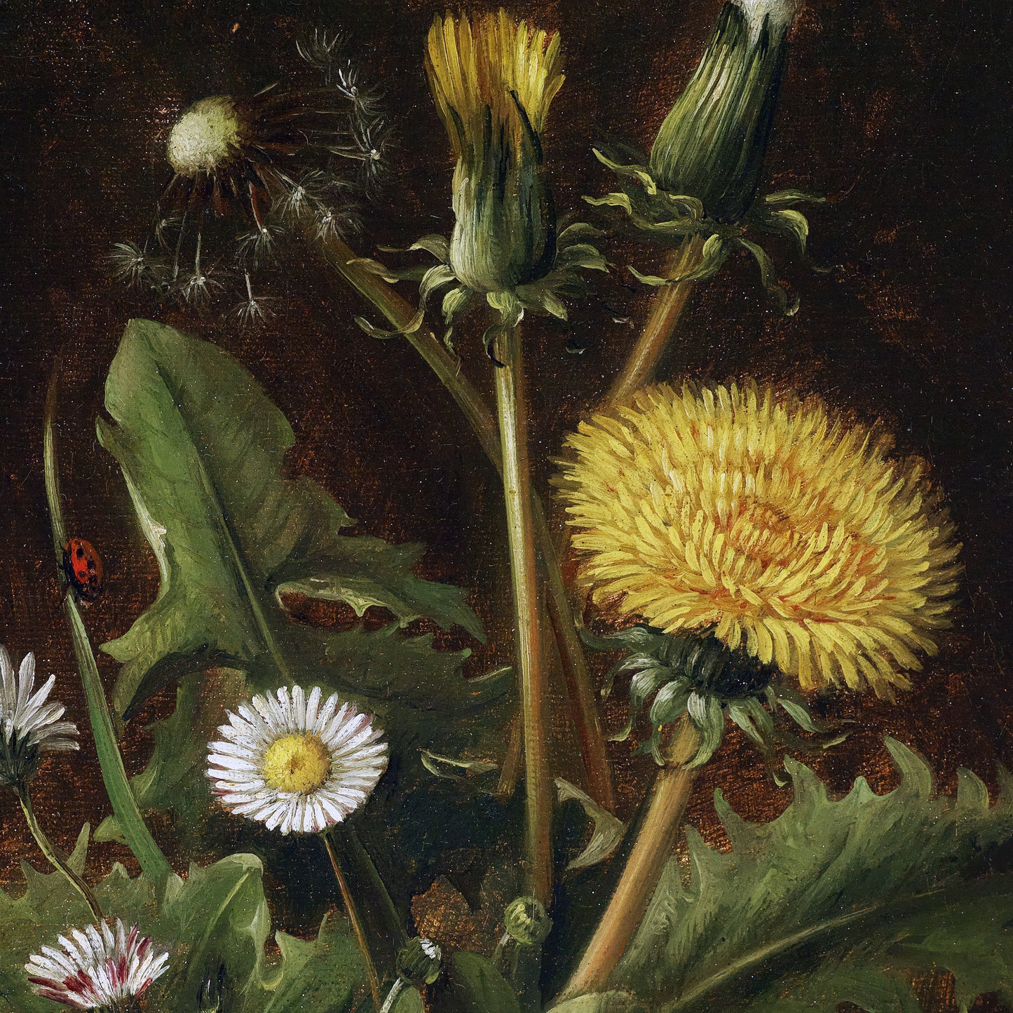 Still Life with Dandelions (19th century) – Otto Diderich Ottesen - Printed Masterpieces