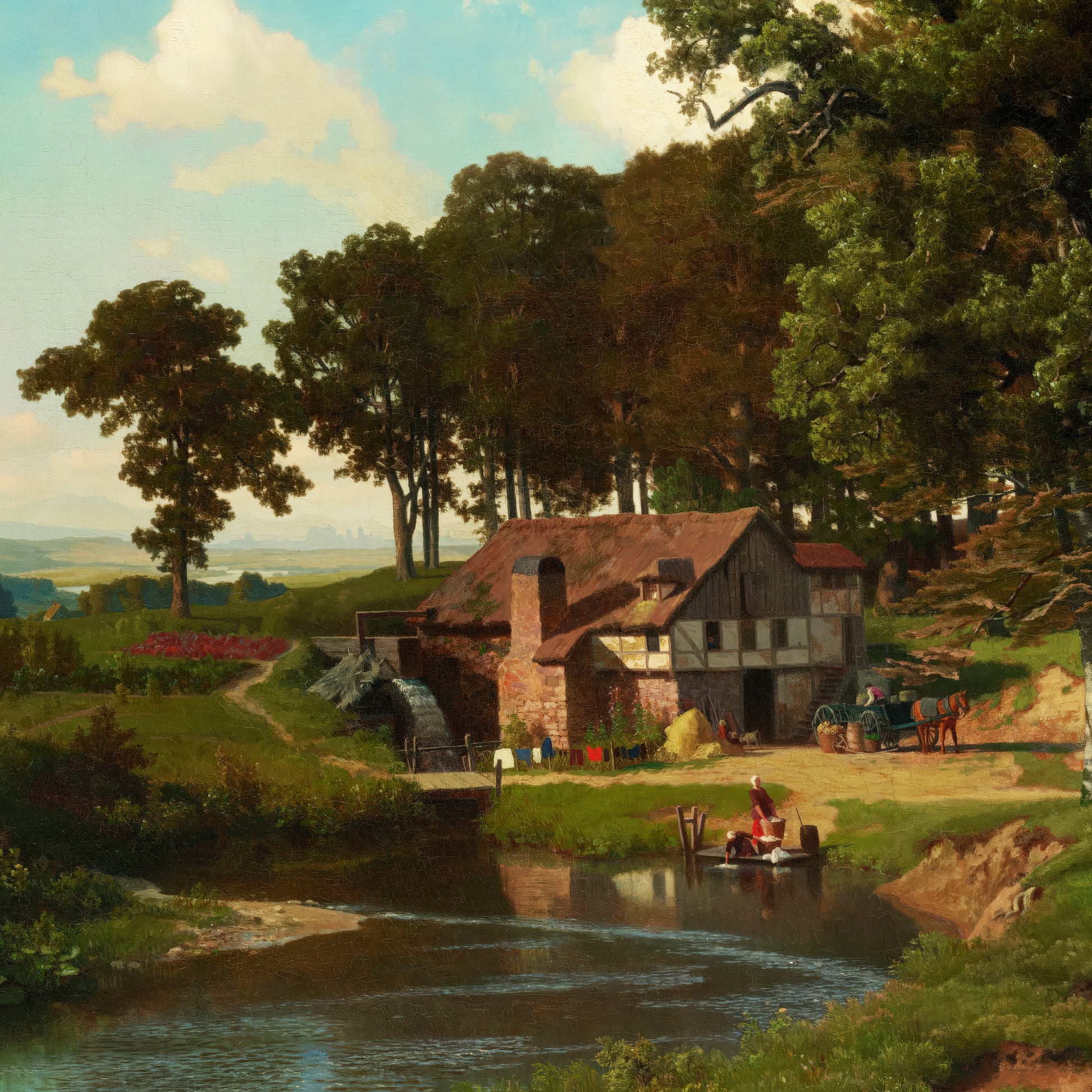 A Rustic Mill – Albert Bierstadt, Classic Art Reproduction