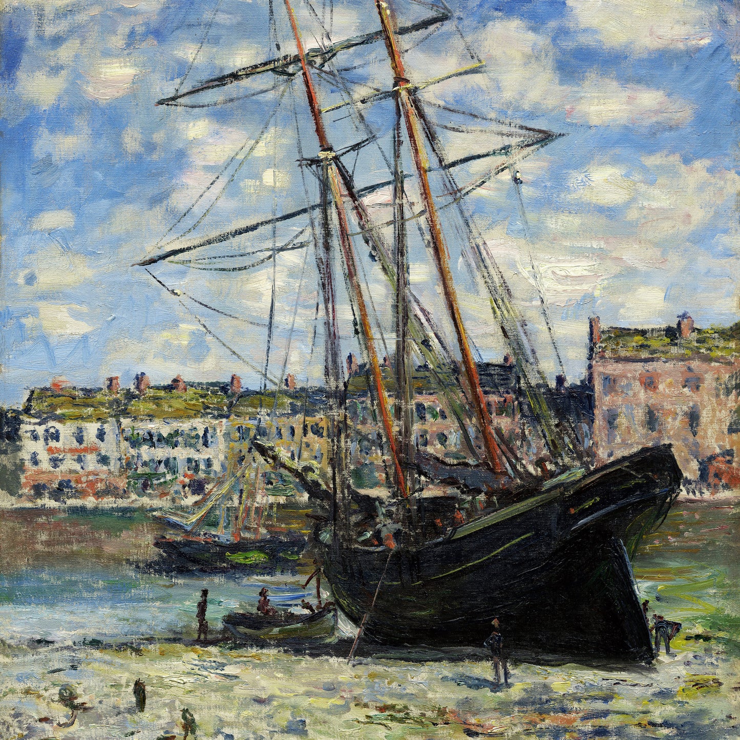 Boat Lying at Low Tide (1881) – Claude Monet