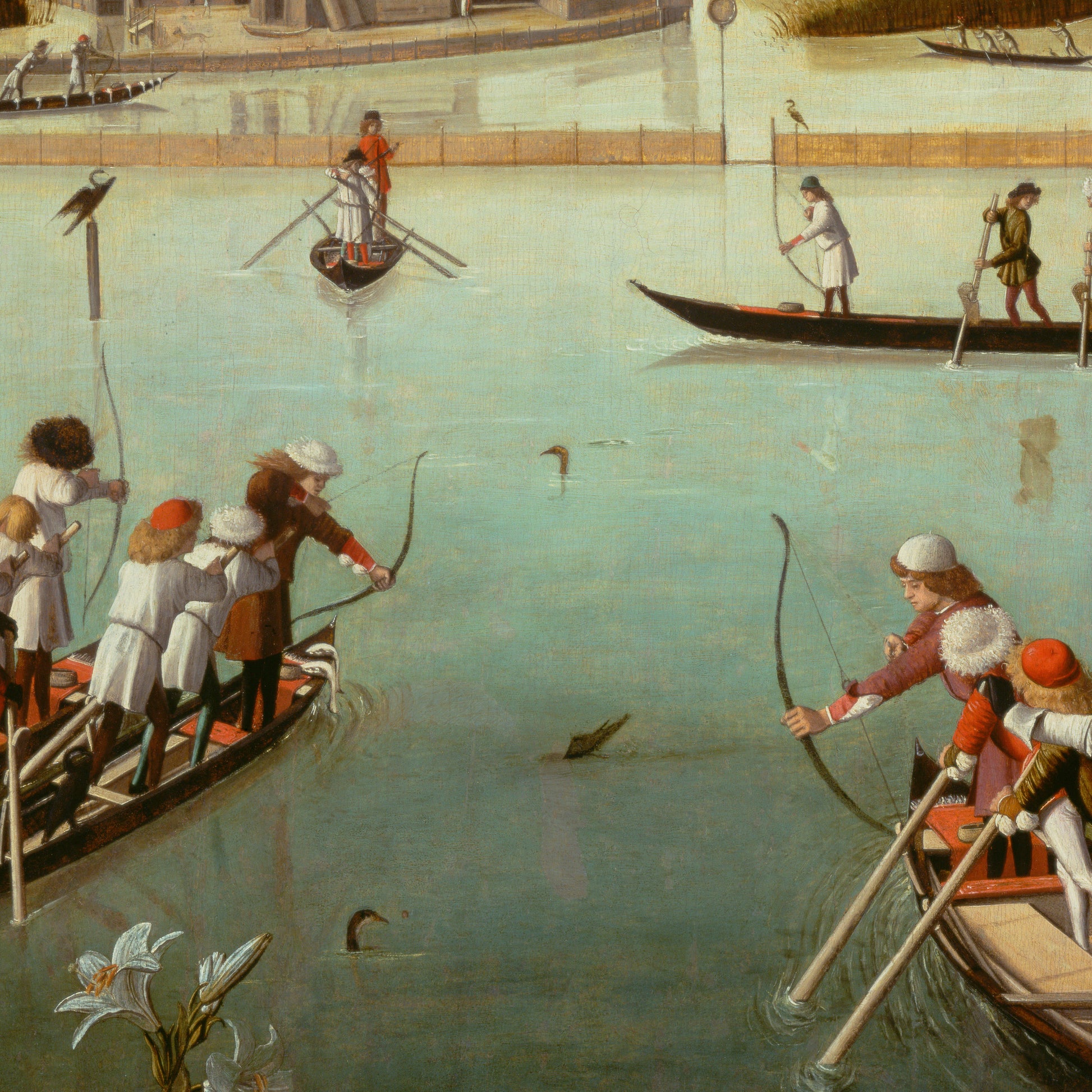 Hunting on the Lagoon (1490–1495) – Vittore Carpaccio