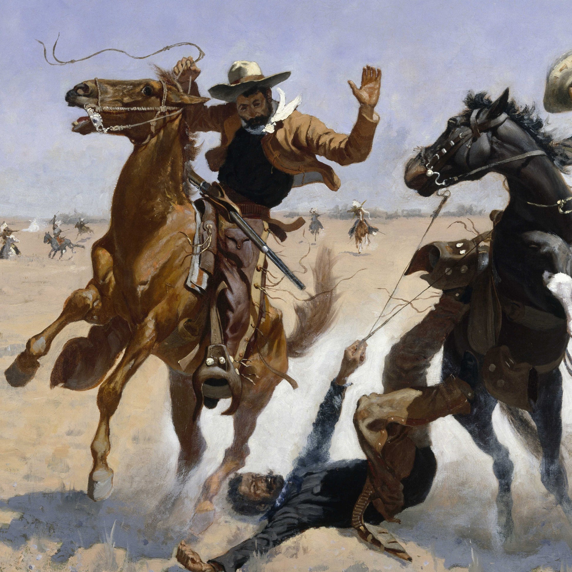 Aiding a Comrade – Frederic Remington, Classic Art Reproduction