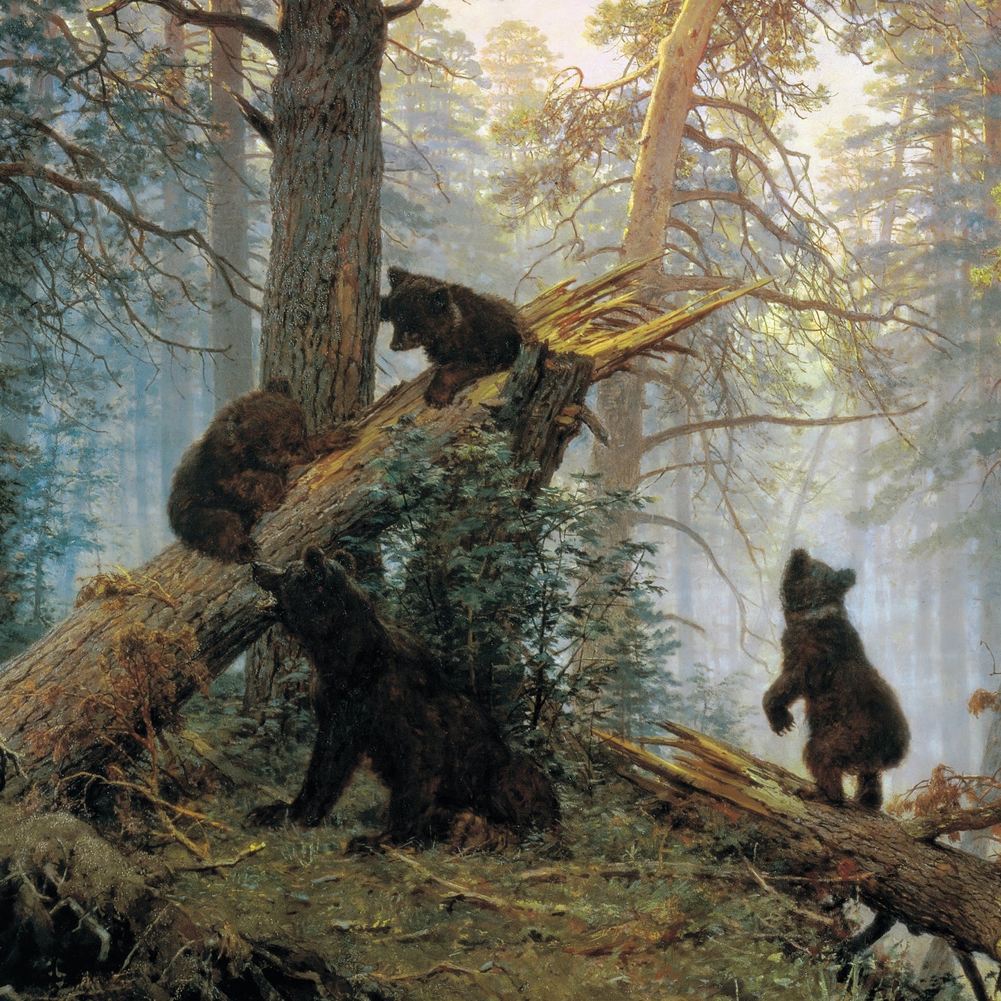 Morning in a Pine Forest – Ivan Shishkin, Classic Art Reproduction