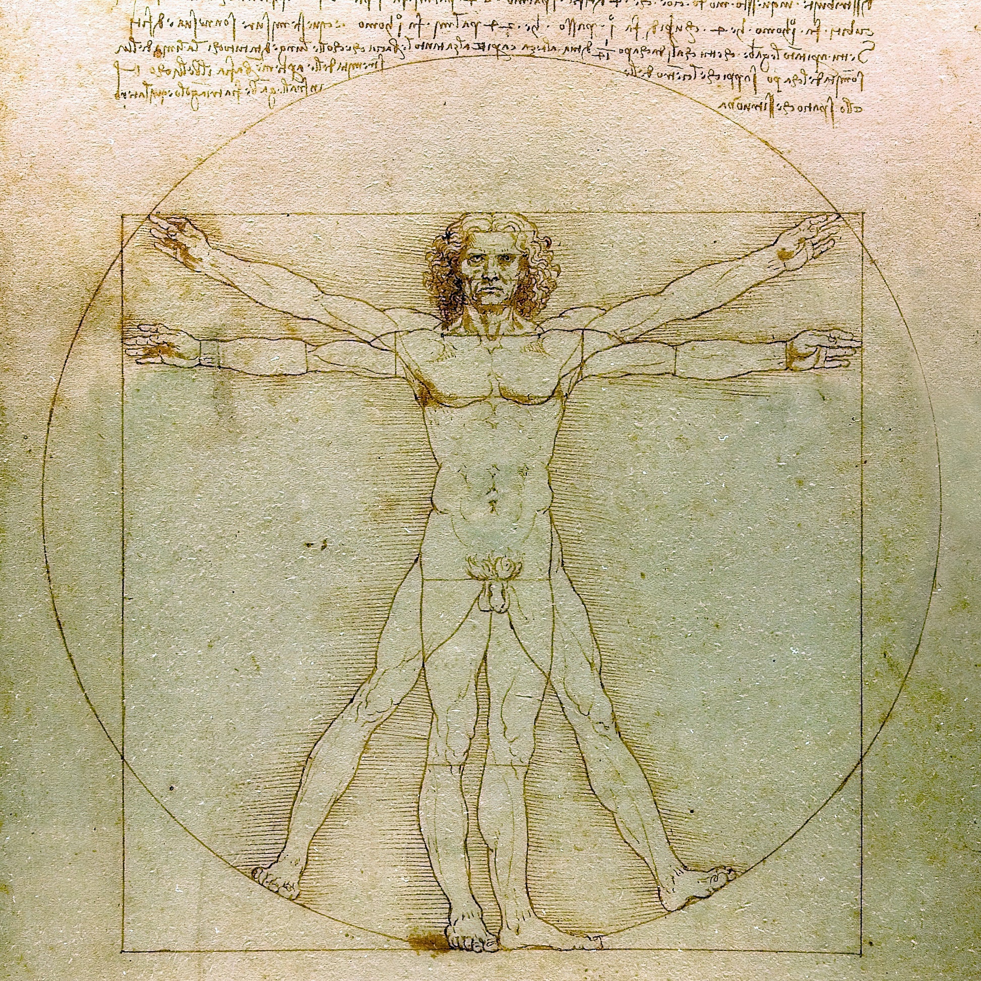 Vitruvian Man – Leonardo da Vinci, Classic Art Reproduction