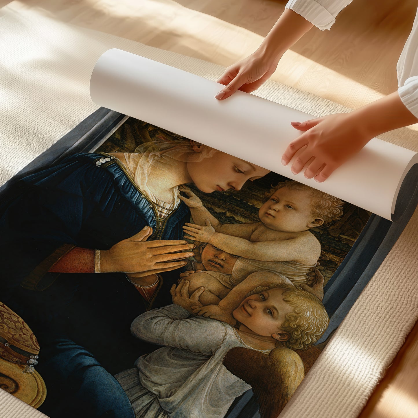 Madonna and Child with two Angels – Filippo Lippi, Classic Art Reproduction