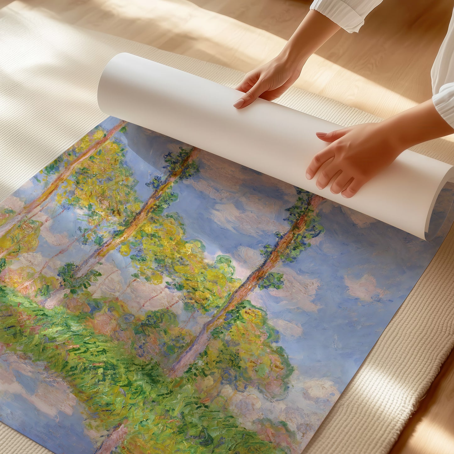 Poplars in the Sun (1891) – Claude Monet