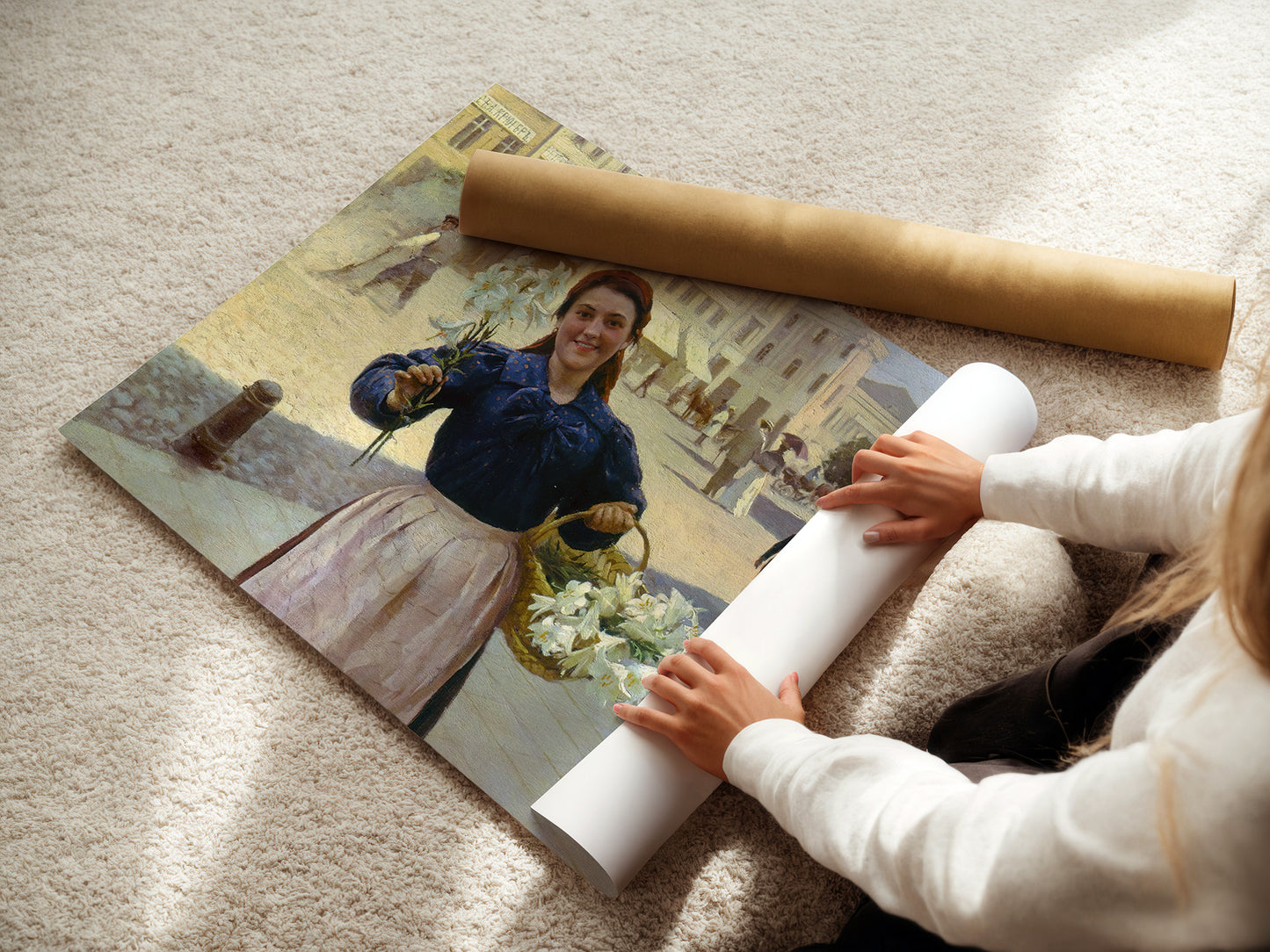 Flower Girl in Kyiv (1897) – Mykola Pymonenko