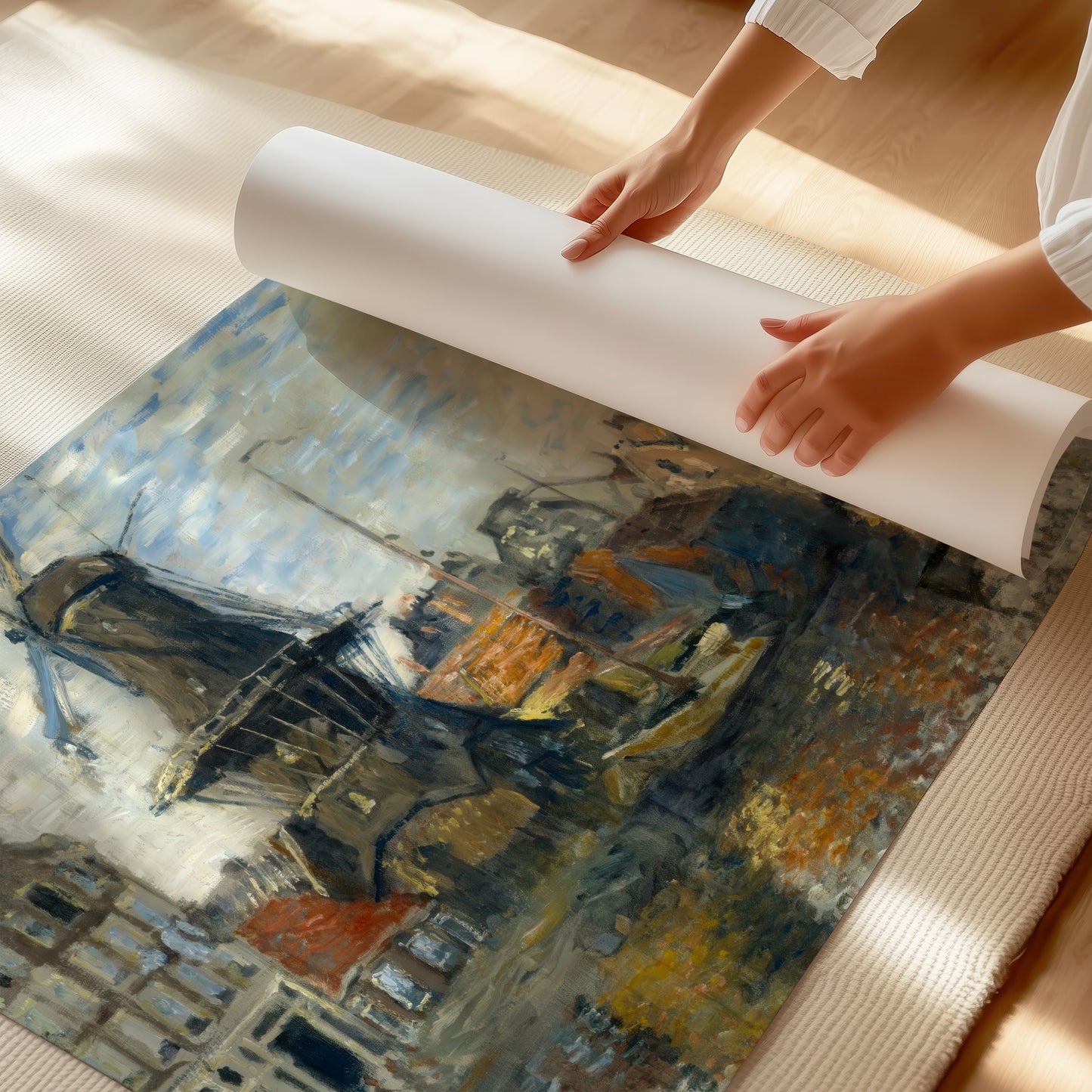 The Windmill on the Onbekende Gracht (1874) – Claude Monet