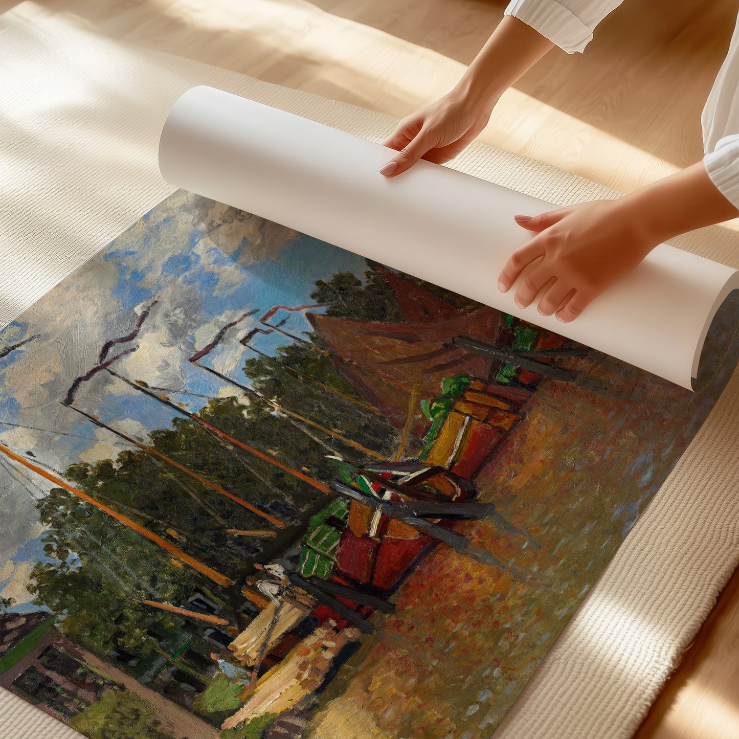 Boats at Zaandam (1871) – Claude Monet