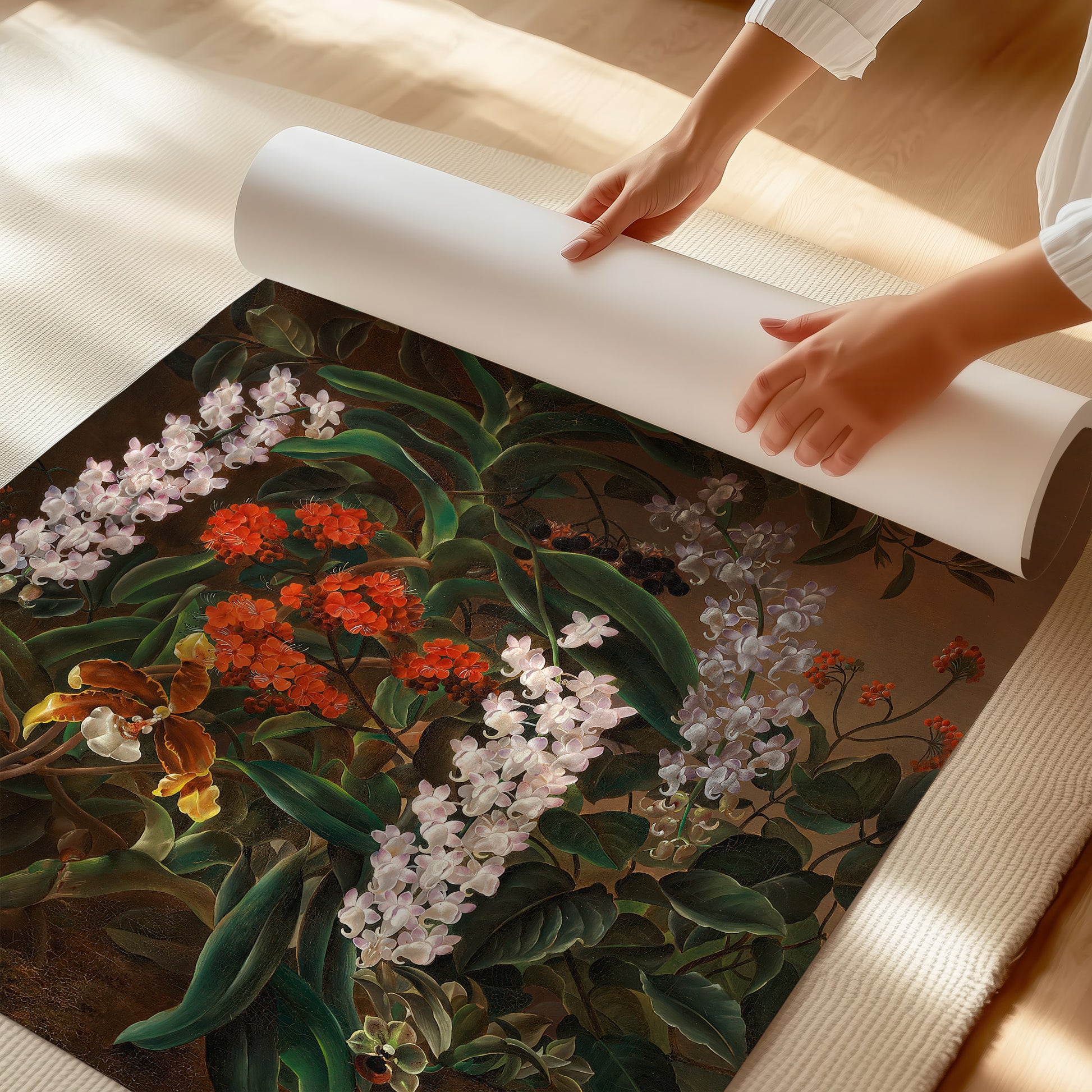 Still life with orchids and other flowers (1834–1892) – Otto Diderich Ottesen - Printed Masterpieces
