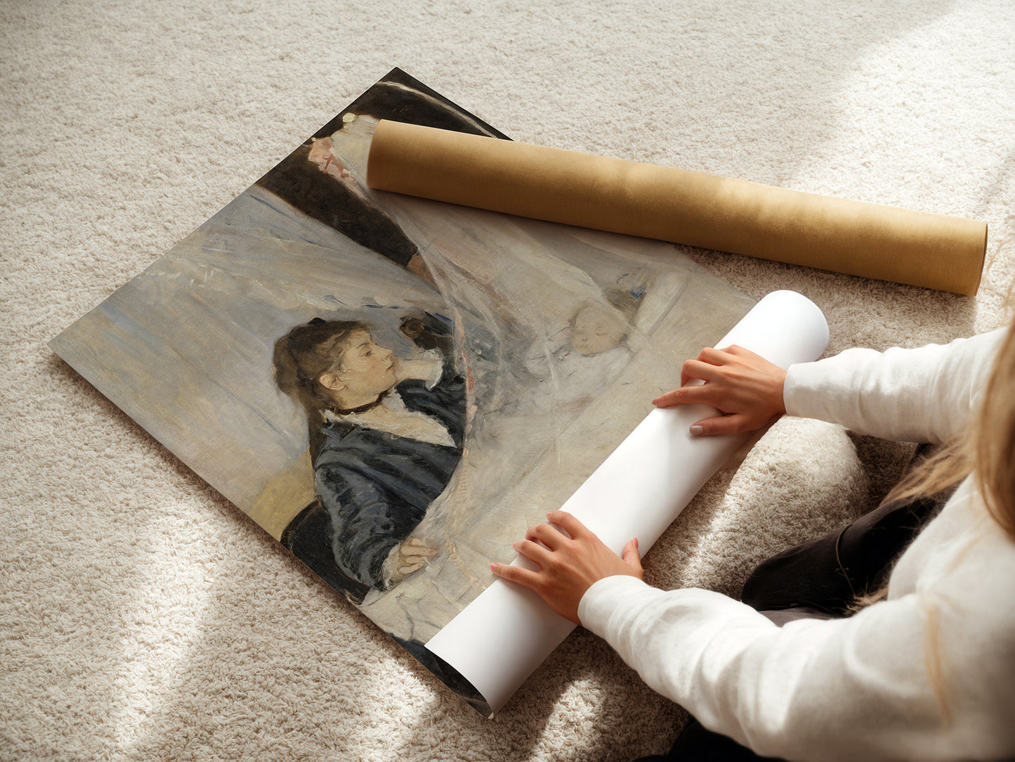 The Cradle (1872) – Berthe Morisot