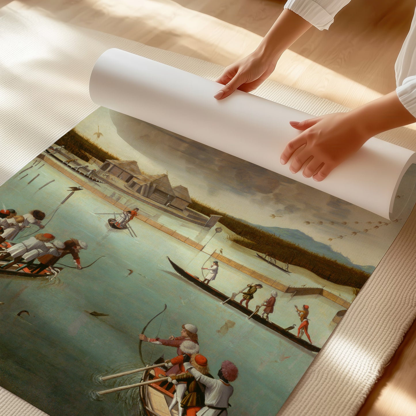 Hunting on the Lagoon (1490–1495) – Vittore Carpaccio