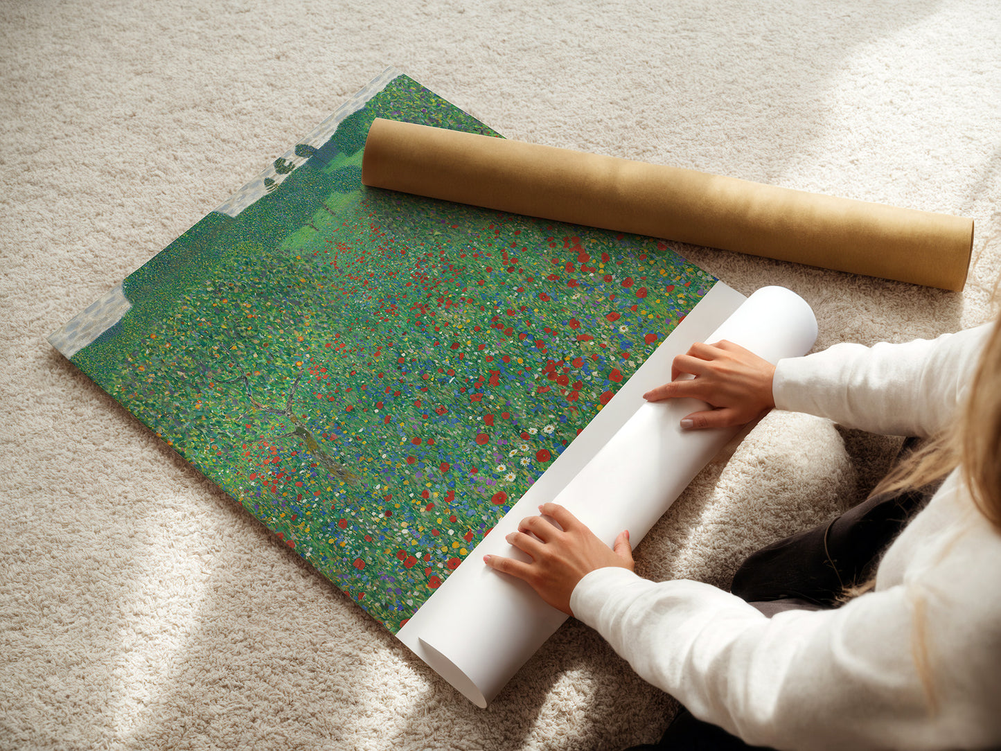 Flowering Poppies (1907) – Gustav Klimt