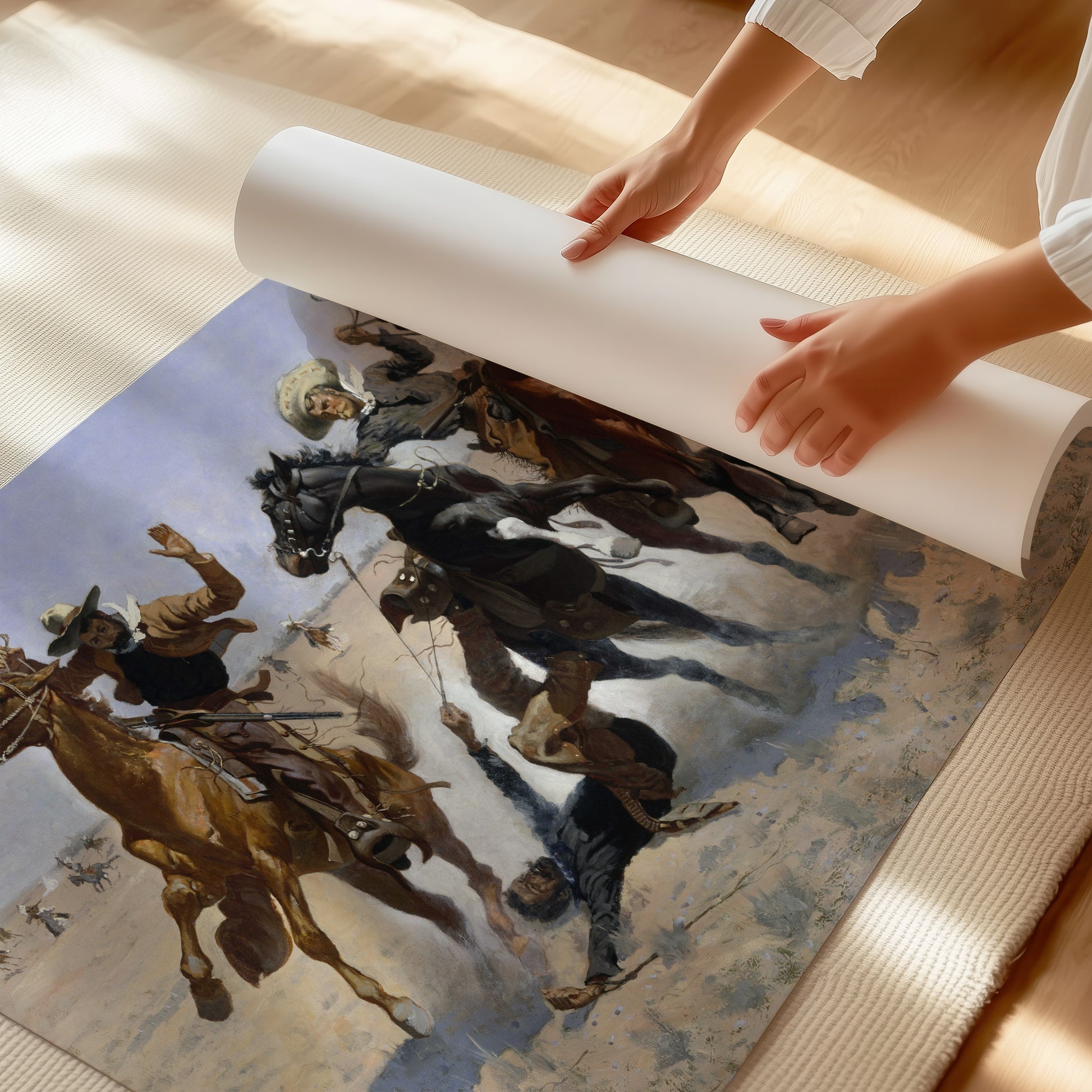 Aiding a Comrade – Frederic Remington, Classic Art Reproduction