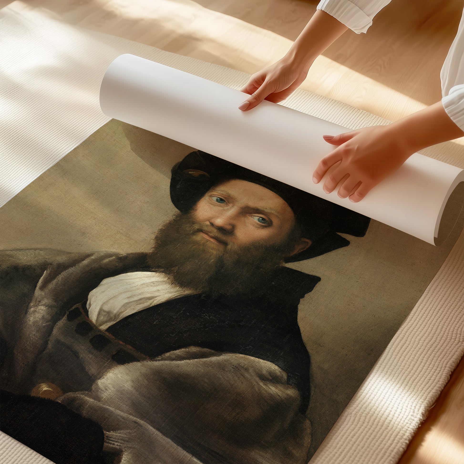 Portrait of Baldassare Castiglione – Raphael Santi, Classic Art Reproduction