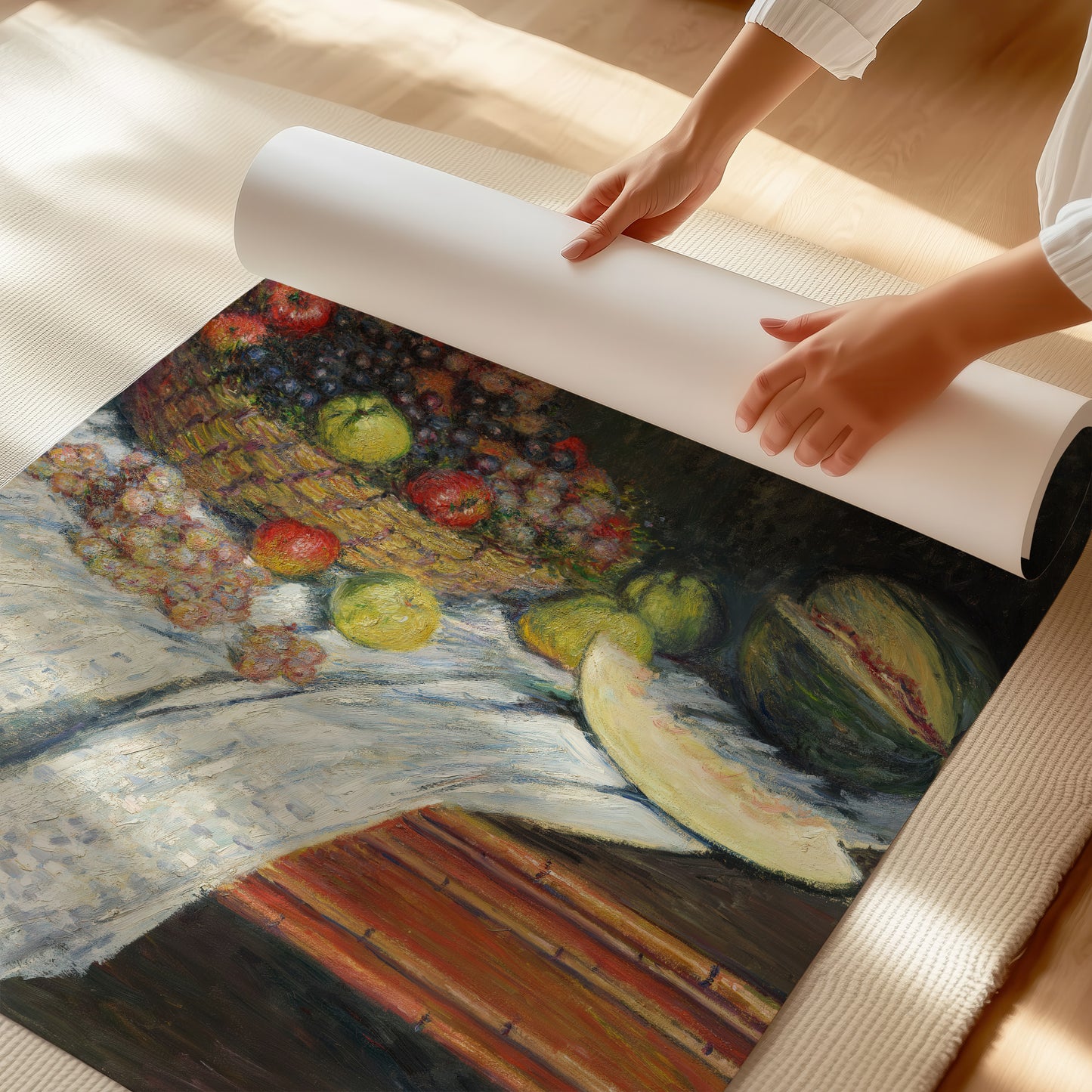 Still Life with a Honeydew Melon (1879) – Claude Monet