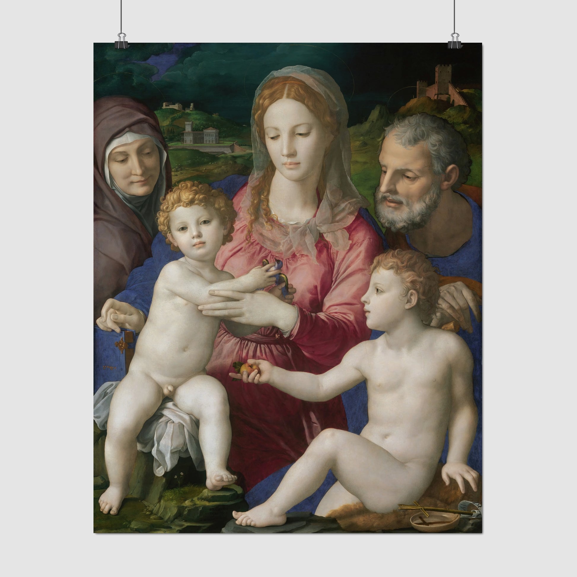 Holy Family with St. Anne and the Infant St. John – Bronzino, Classic Art Reproduction